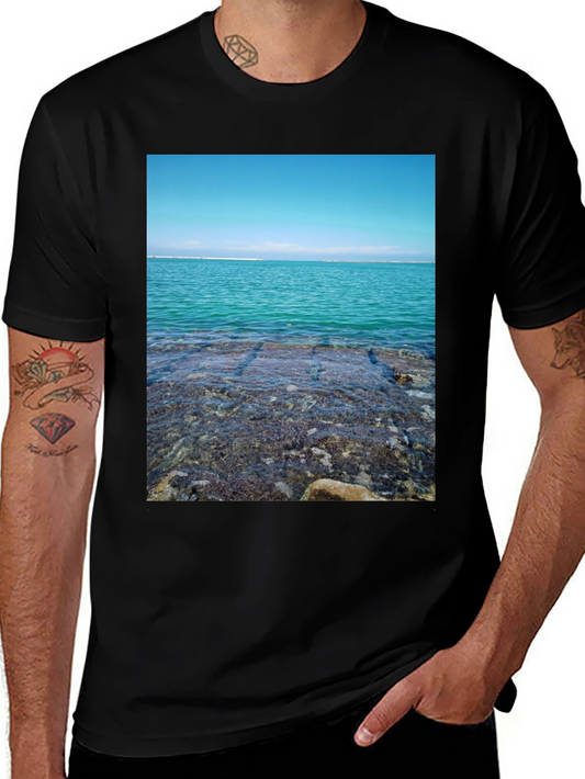 Ocean View Black T-Shirt
