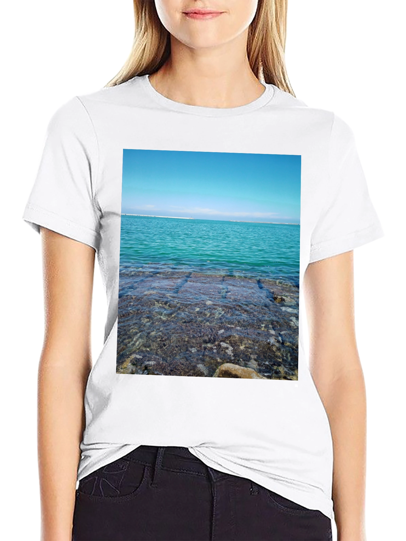 Ocean View Black T-Shirt