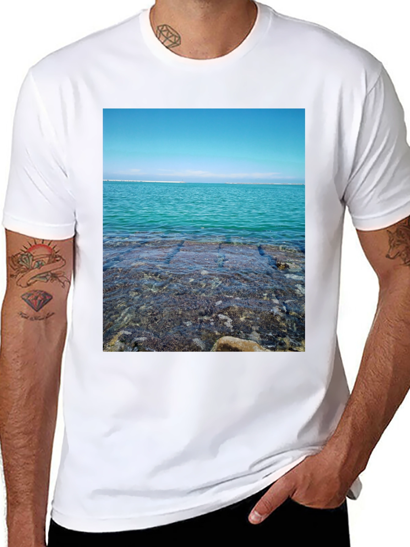 Ocean View Black T-Shirt