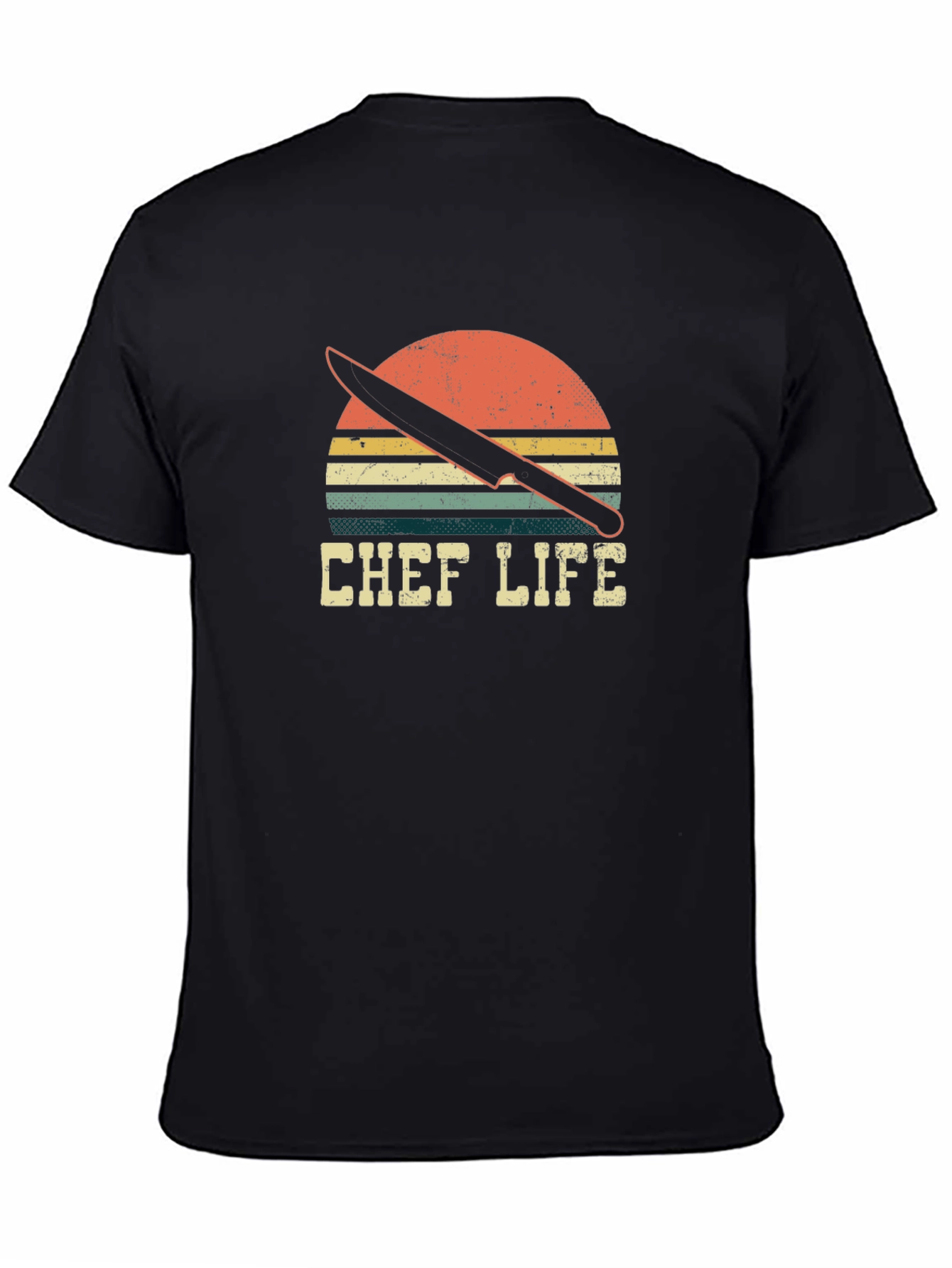 Chef Life Retro Sunset T-Shirt - Culinary Gift