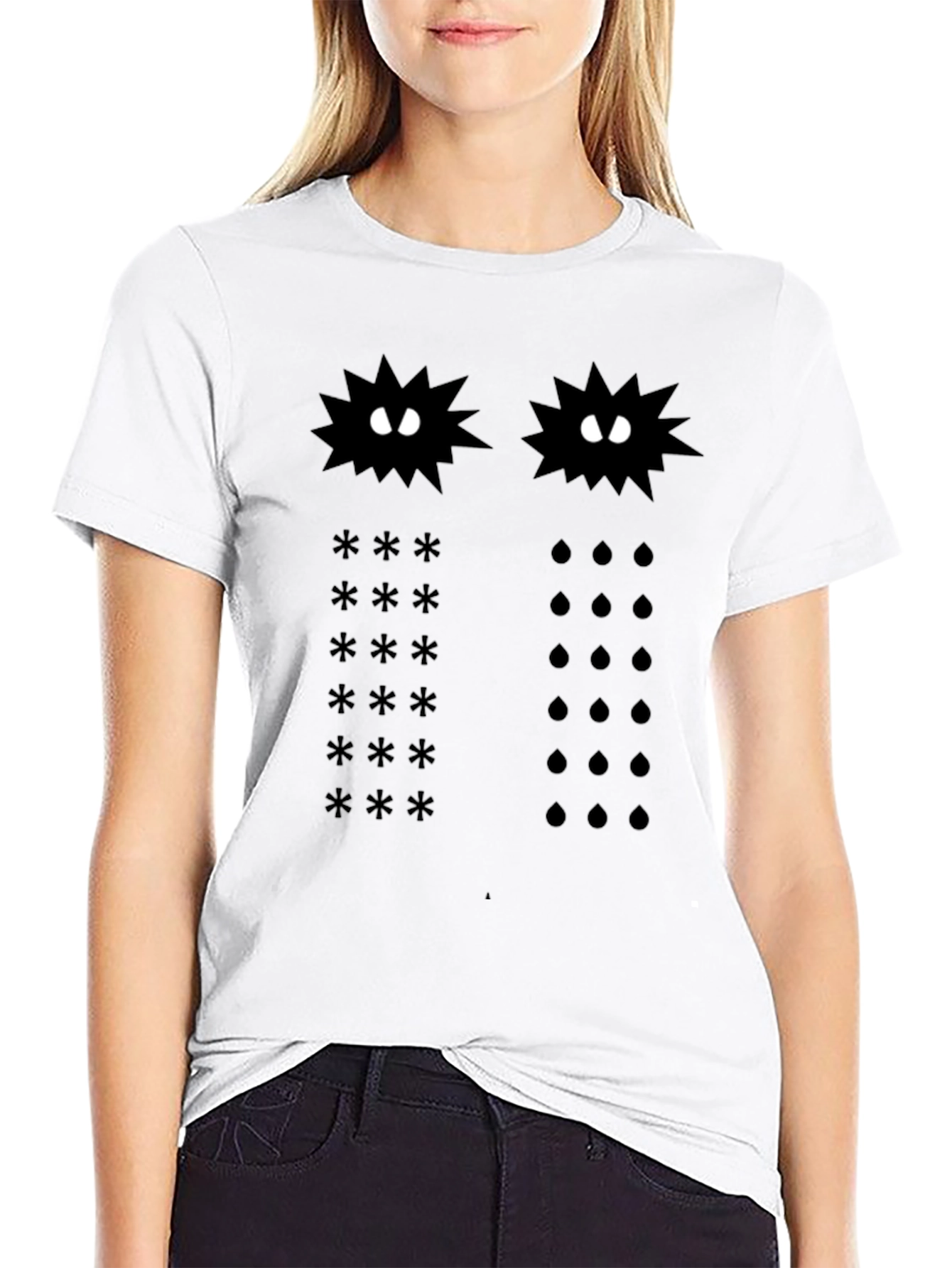 Cosmic Star & Rain Black Graphic Tee