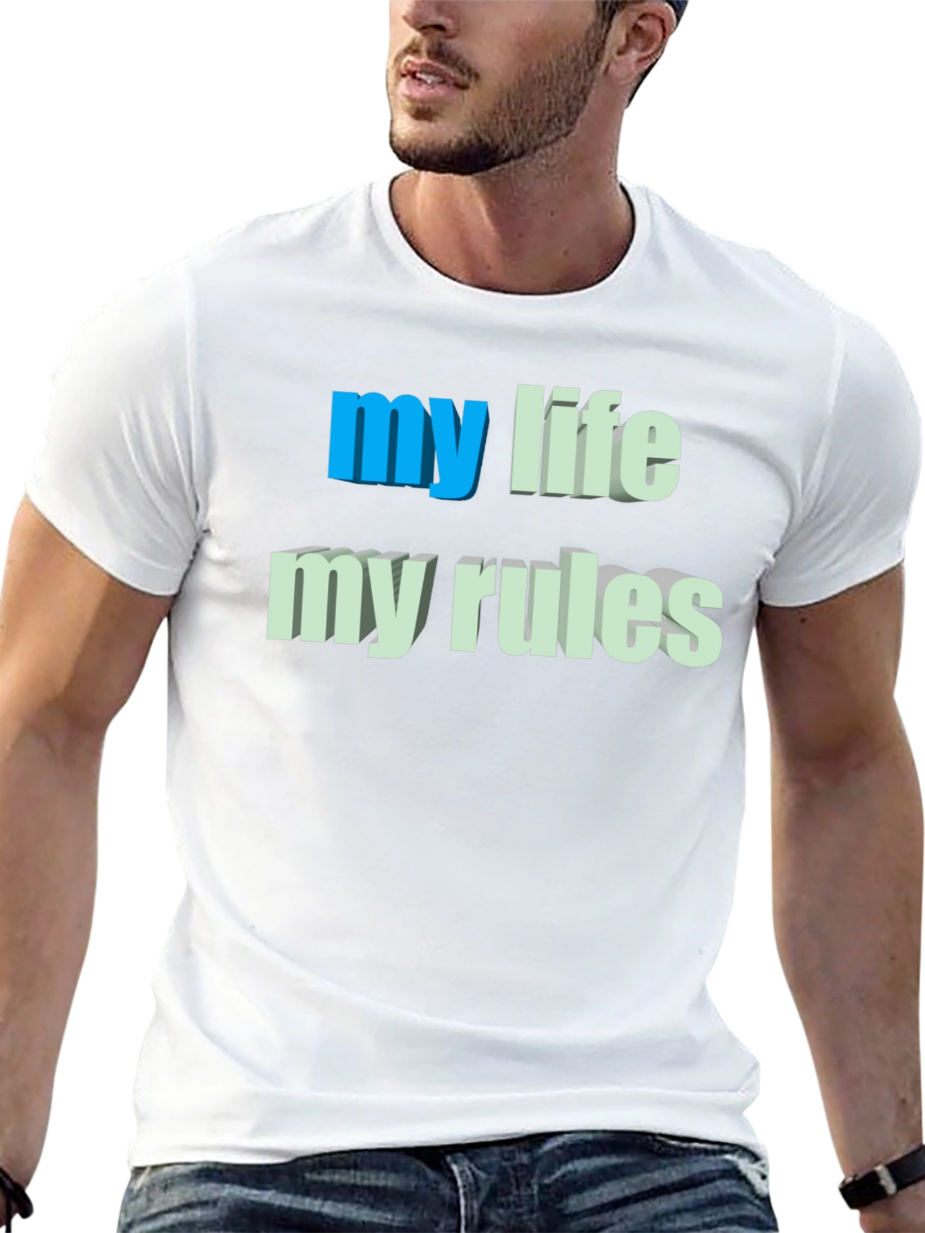 My Life My Rules Graphic Tee - Black
