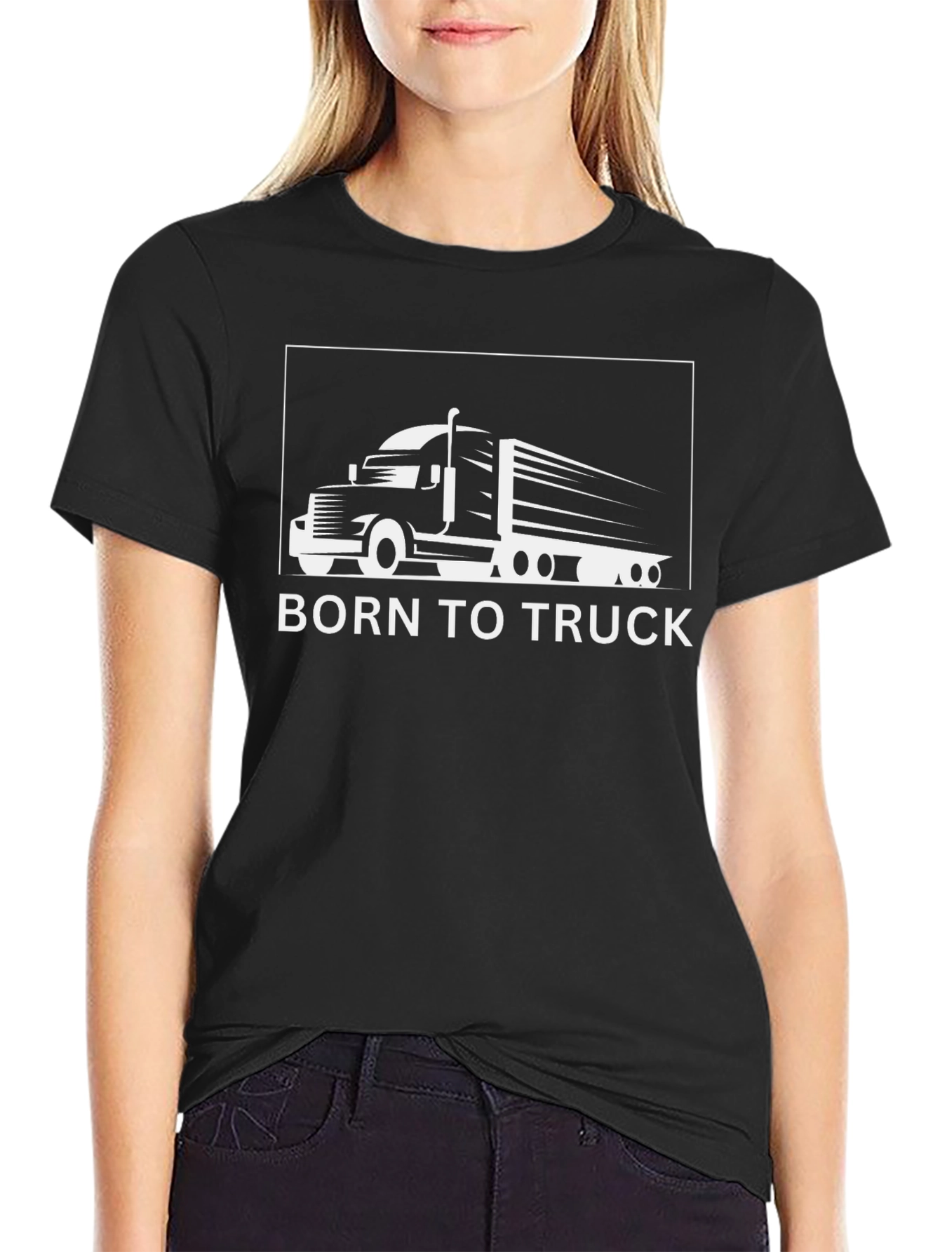 Born to Truck Black Graphic Tee