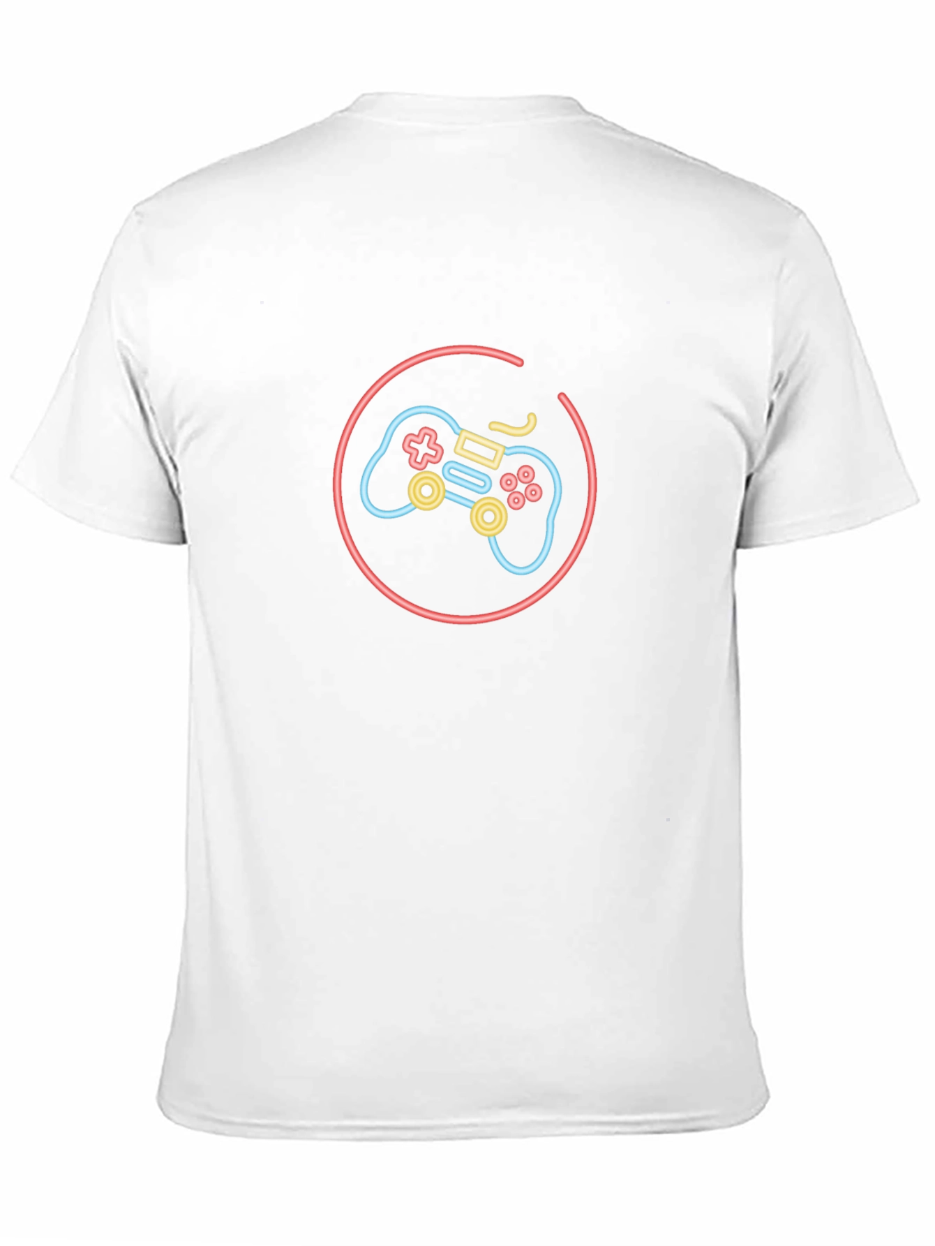 Neon Game Controller Black T-Shirt