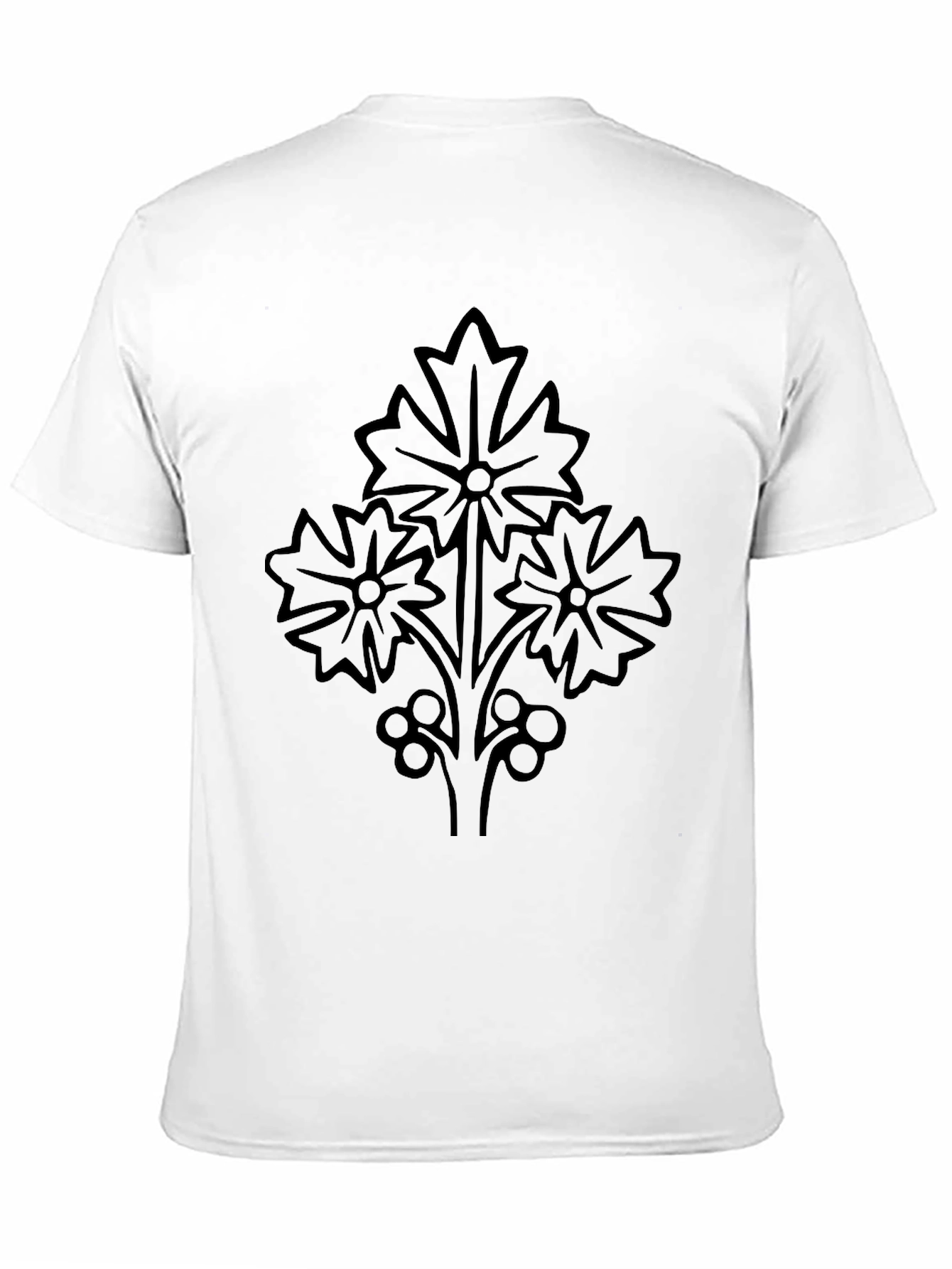 Stylish Black Floral Graphic Tee