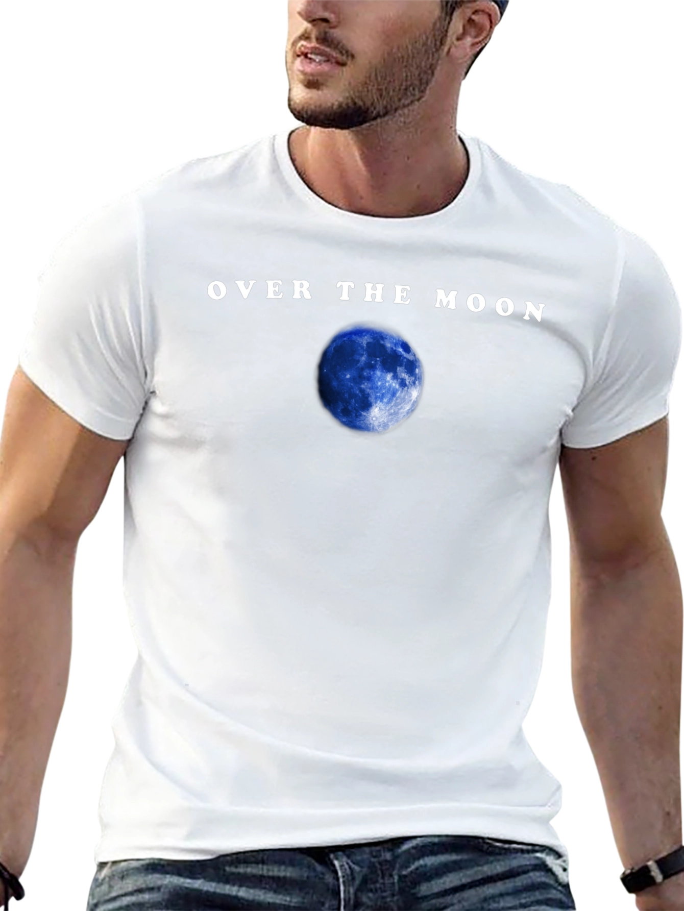 Over the Moon Graphic Tee - Mens Black T-Shirt