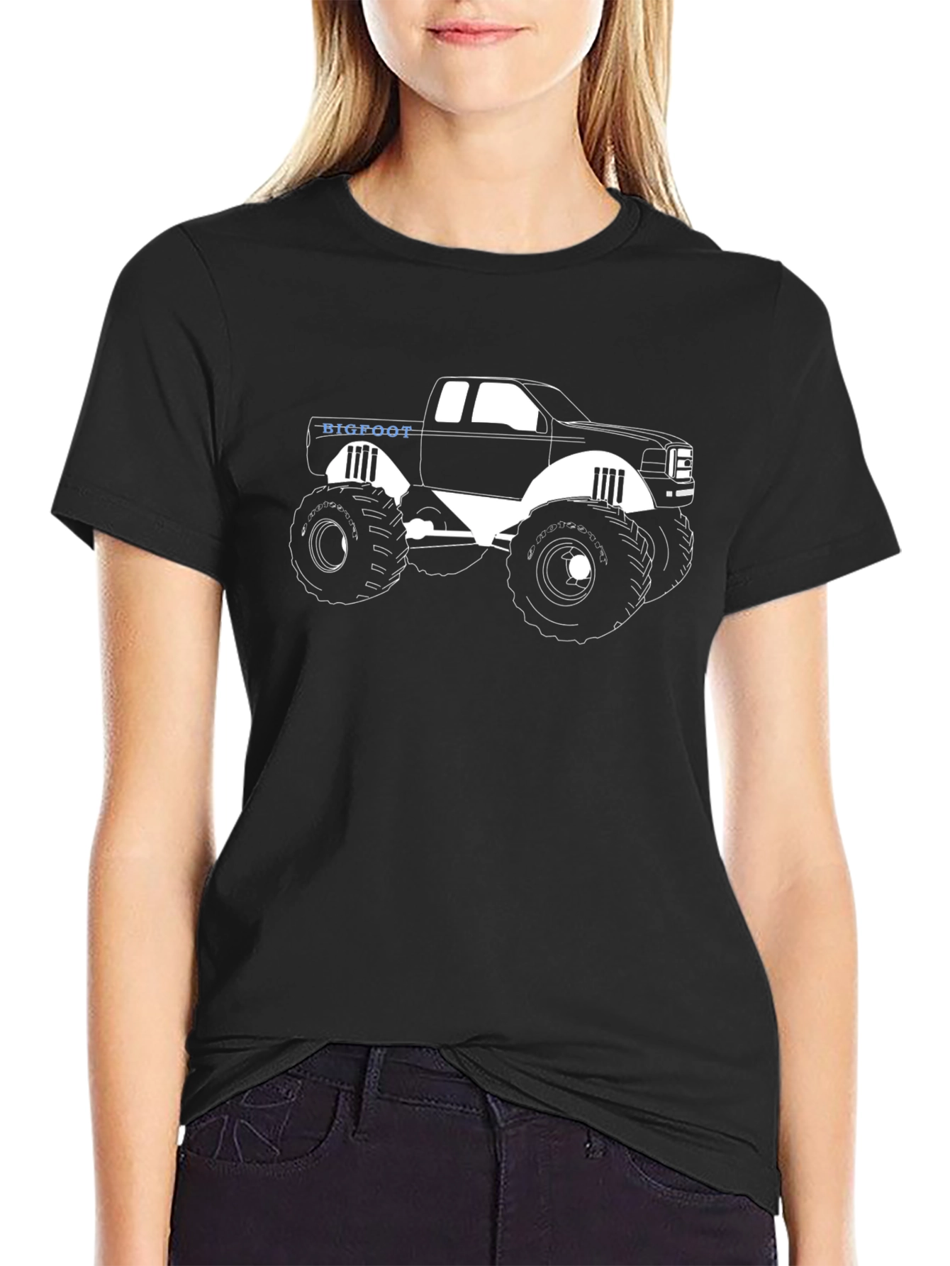 Bigfoot Monster Truck Graphic Tee - Black
