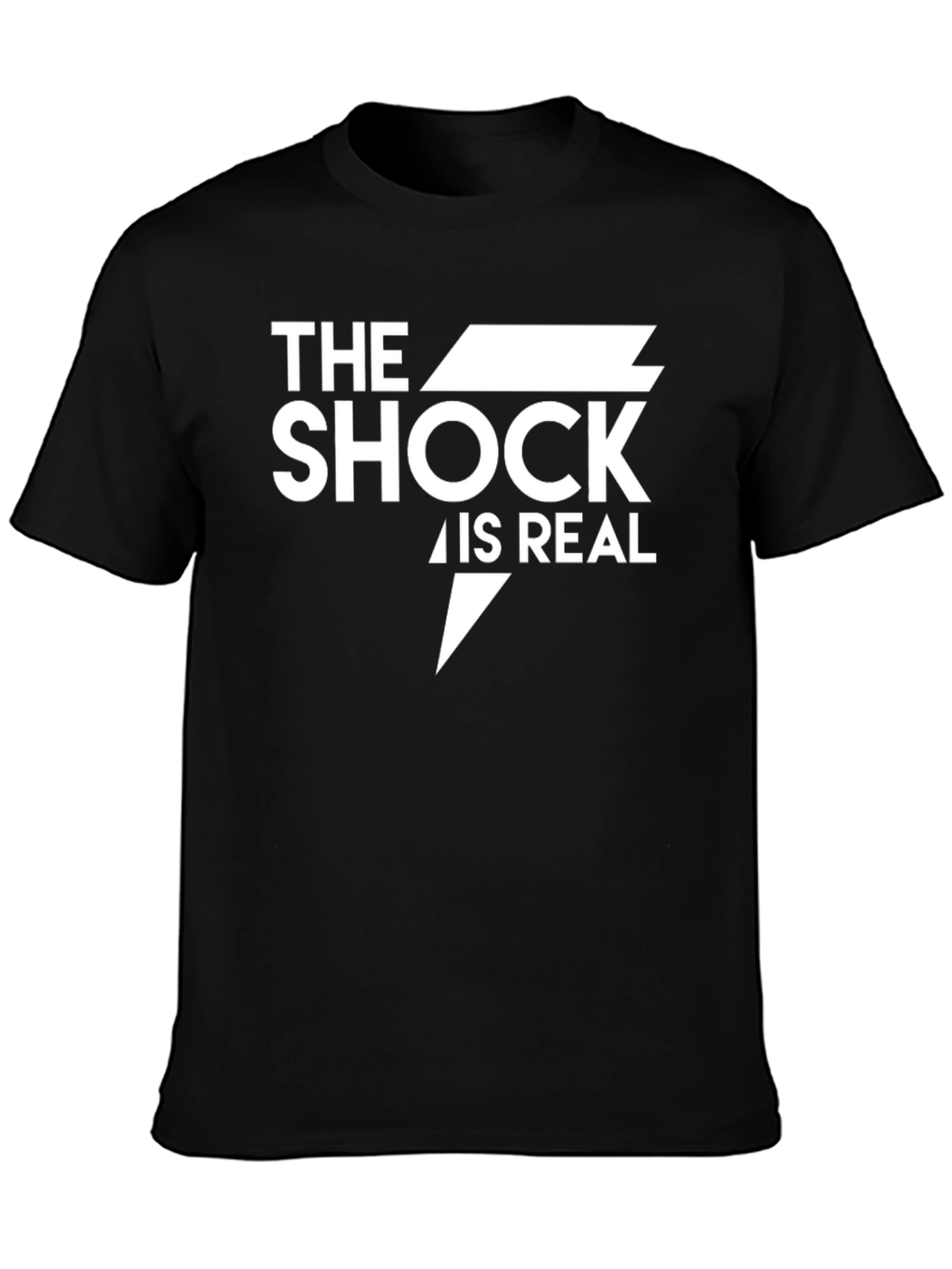 The Shock is Real Black T-Shirt