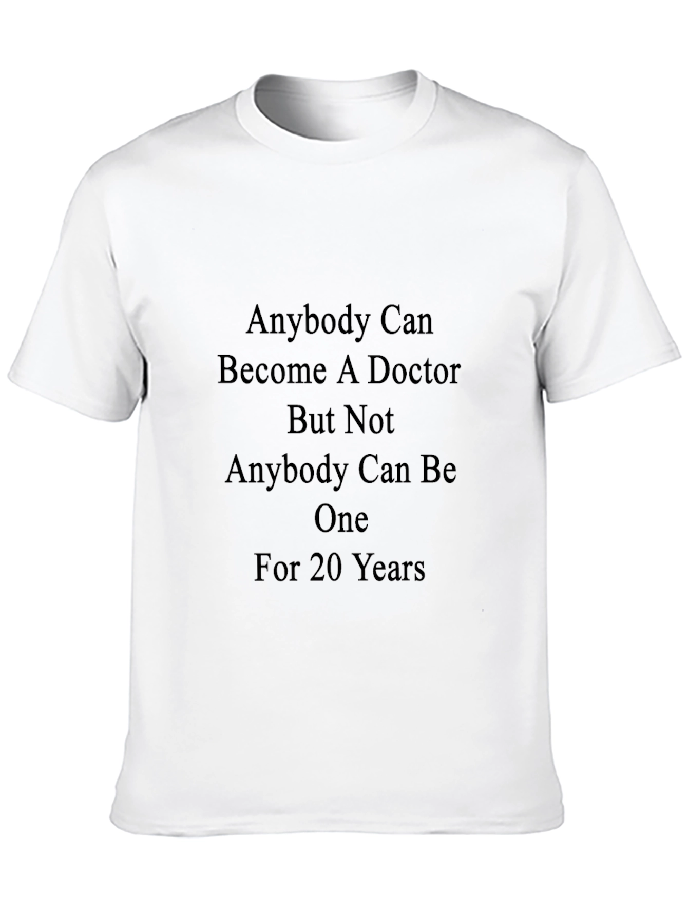 Doctor Quote Graphic T-Shirt - Black Cotton Blend