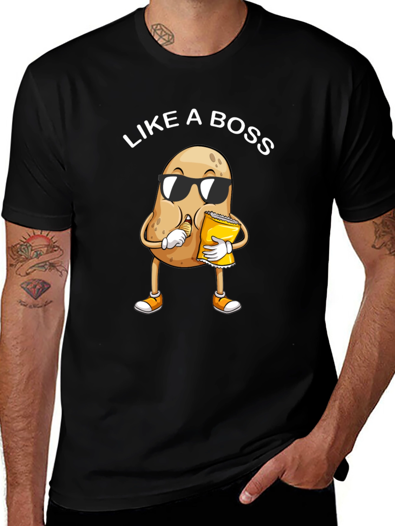Like a Boss Potato Graphic T-Shirt