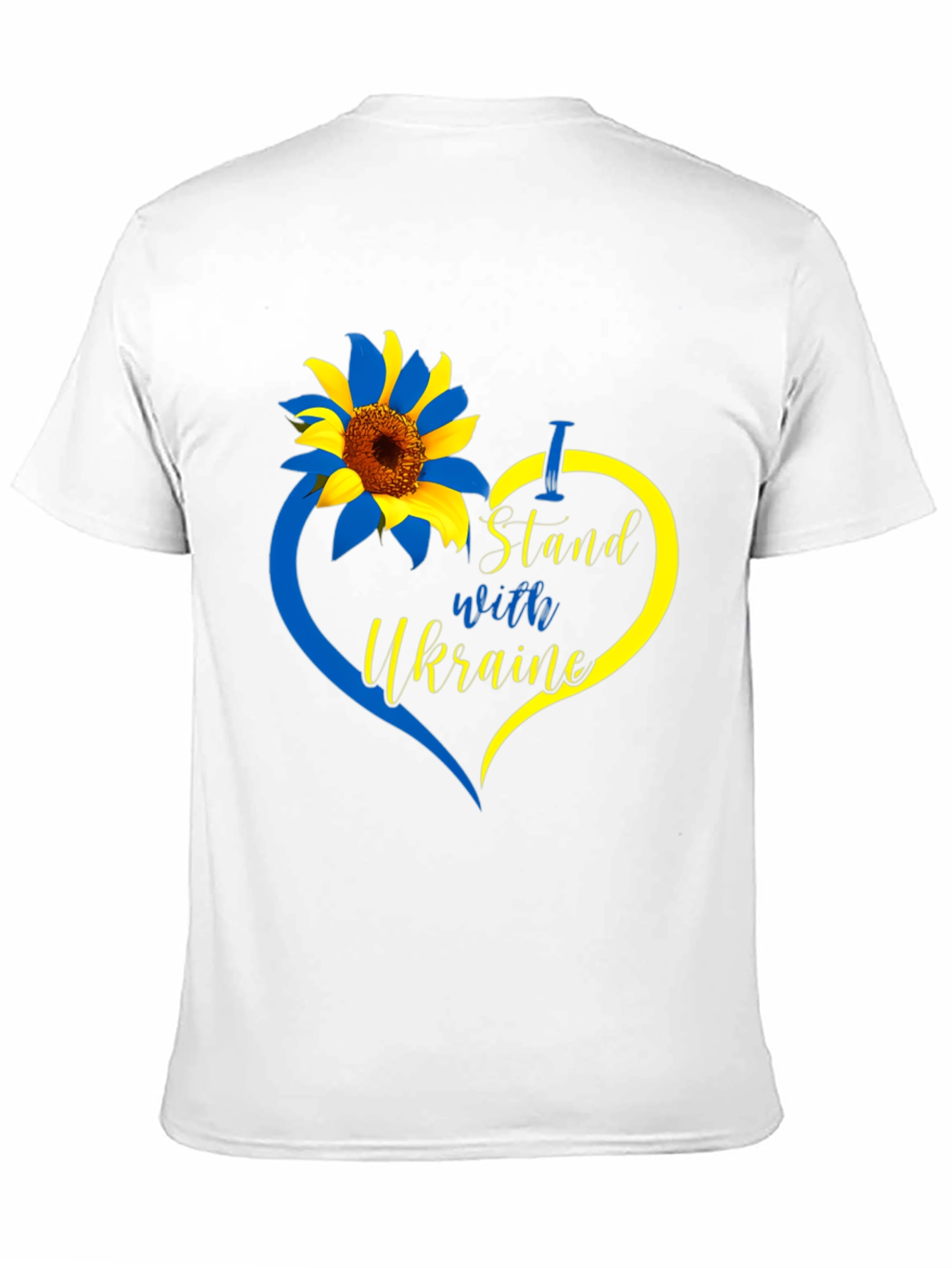 I Stand with Ukraine T-Shirt Sunflower Design