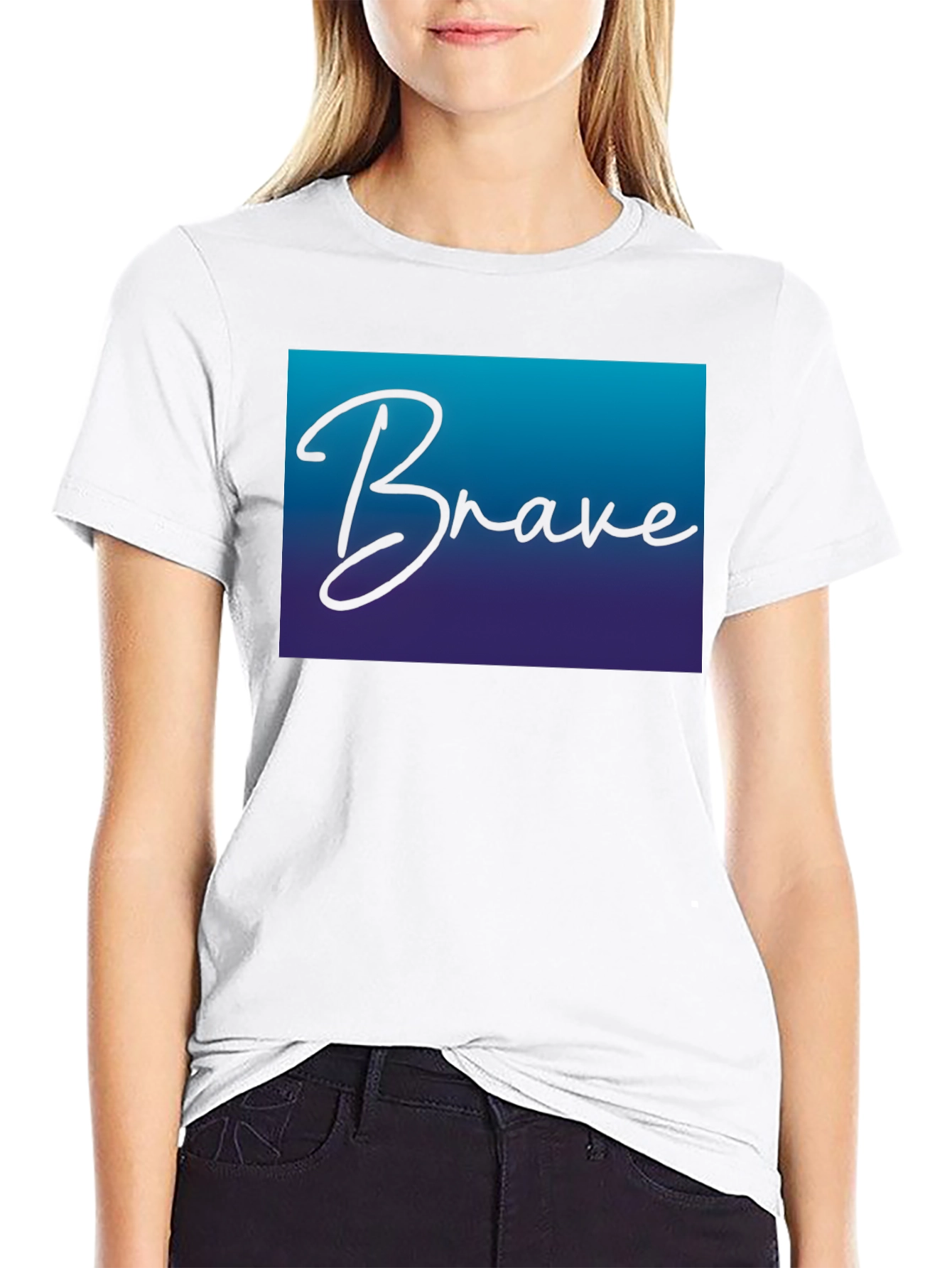 Brave Gradient Tee - Motivational T-Shirt