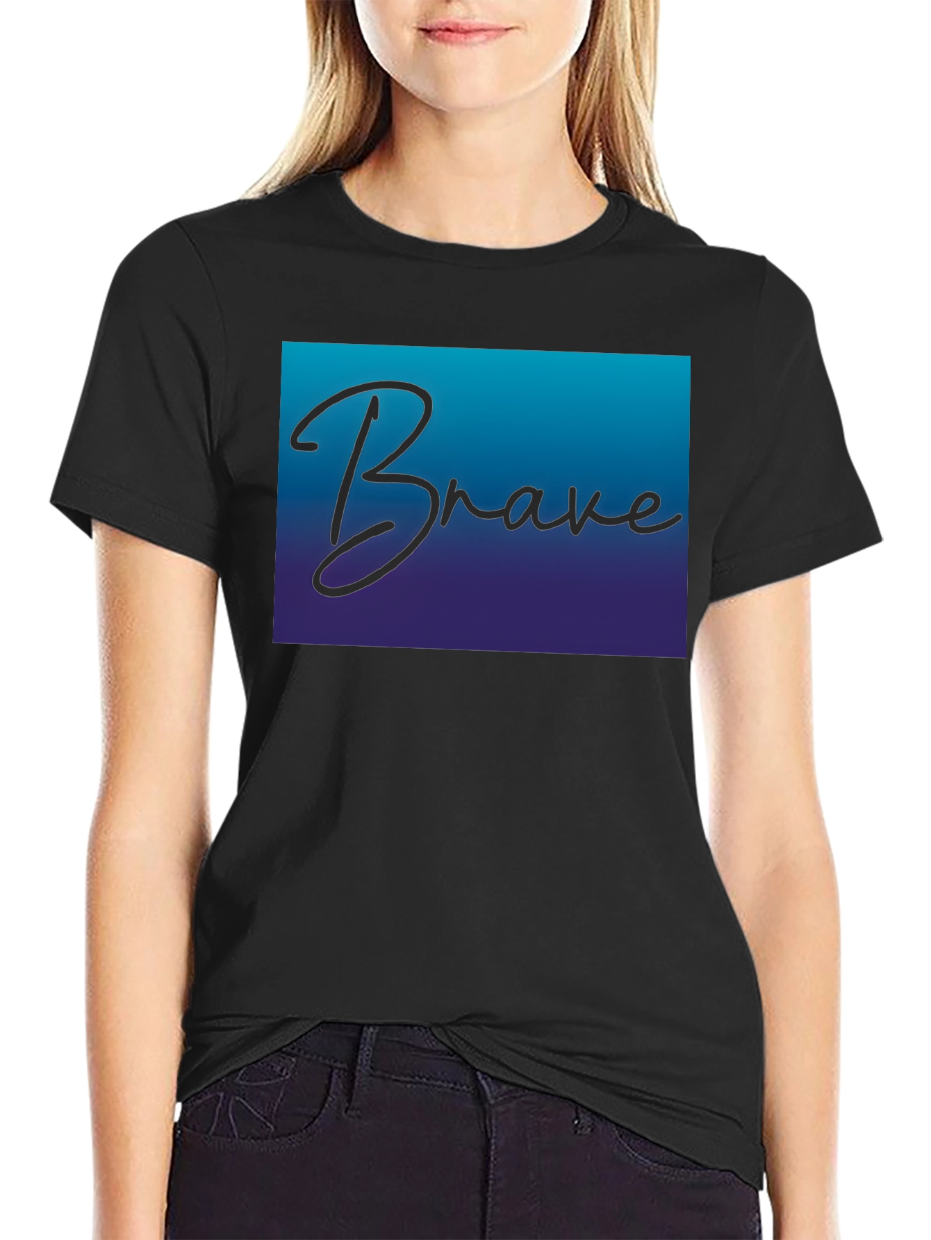 Brave Gradient Tee - Motivational T-Shirt