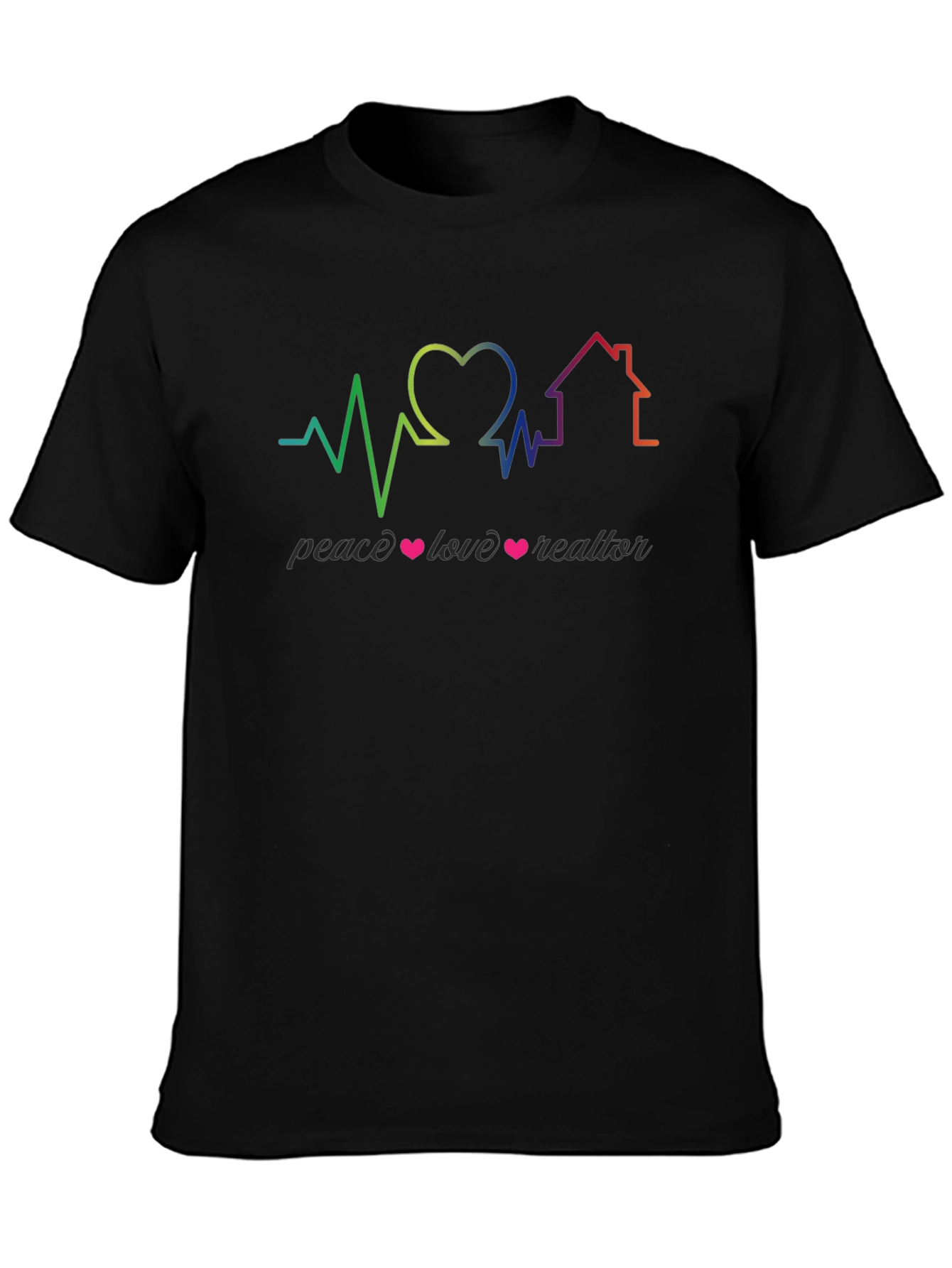 Peace Love Realtor Graphic T-Shirt
