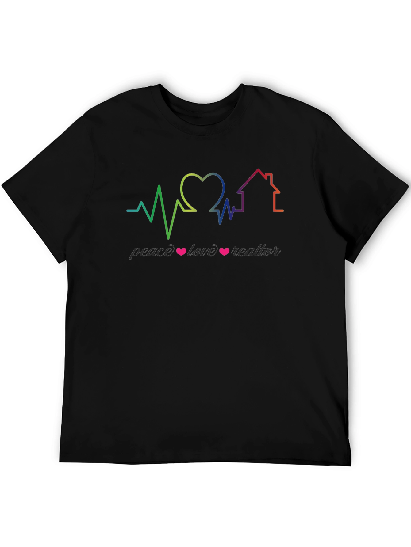 Peace Love Realtor Graphic T-Shirt