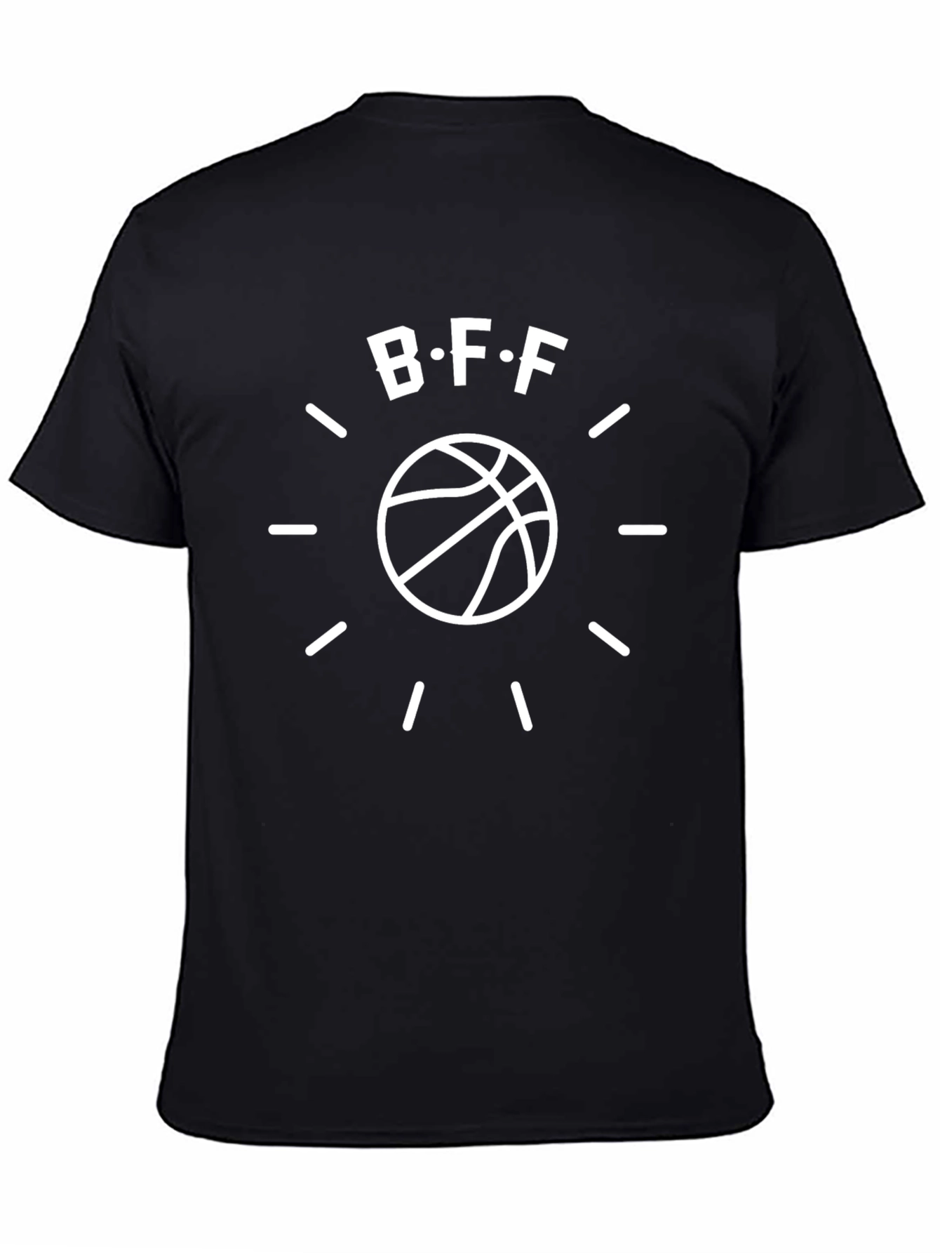 BFF Basketball Graphic Tee - Black Cotton Blend
