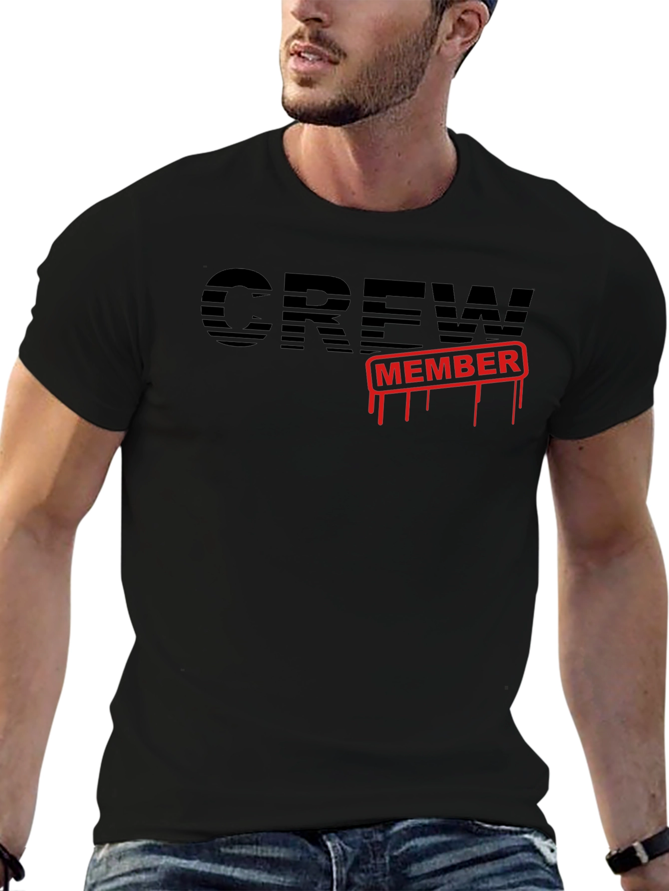 Crew Member Graphic T-Shirt - Black