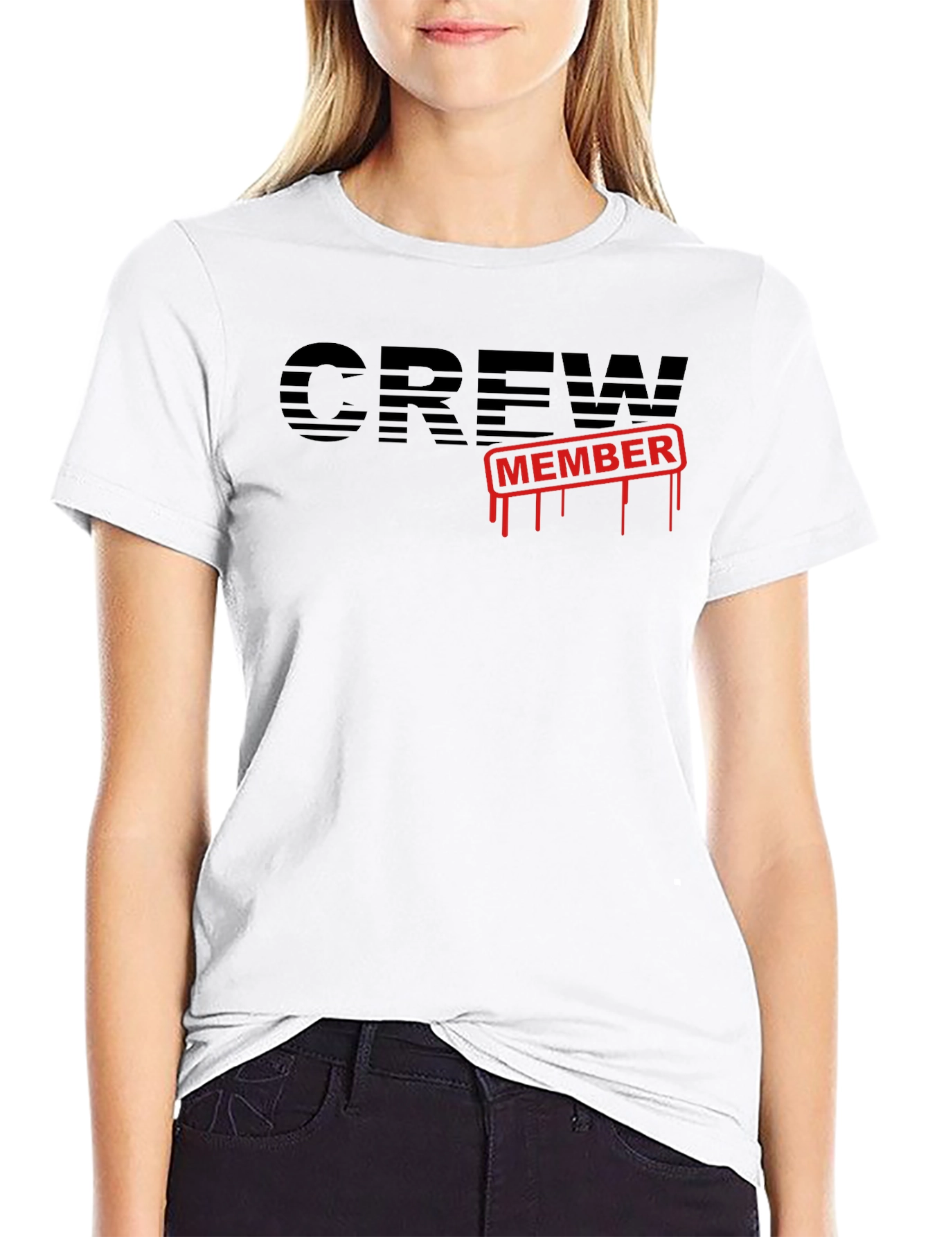 Crew Member Graphic T-Shirt - Black