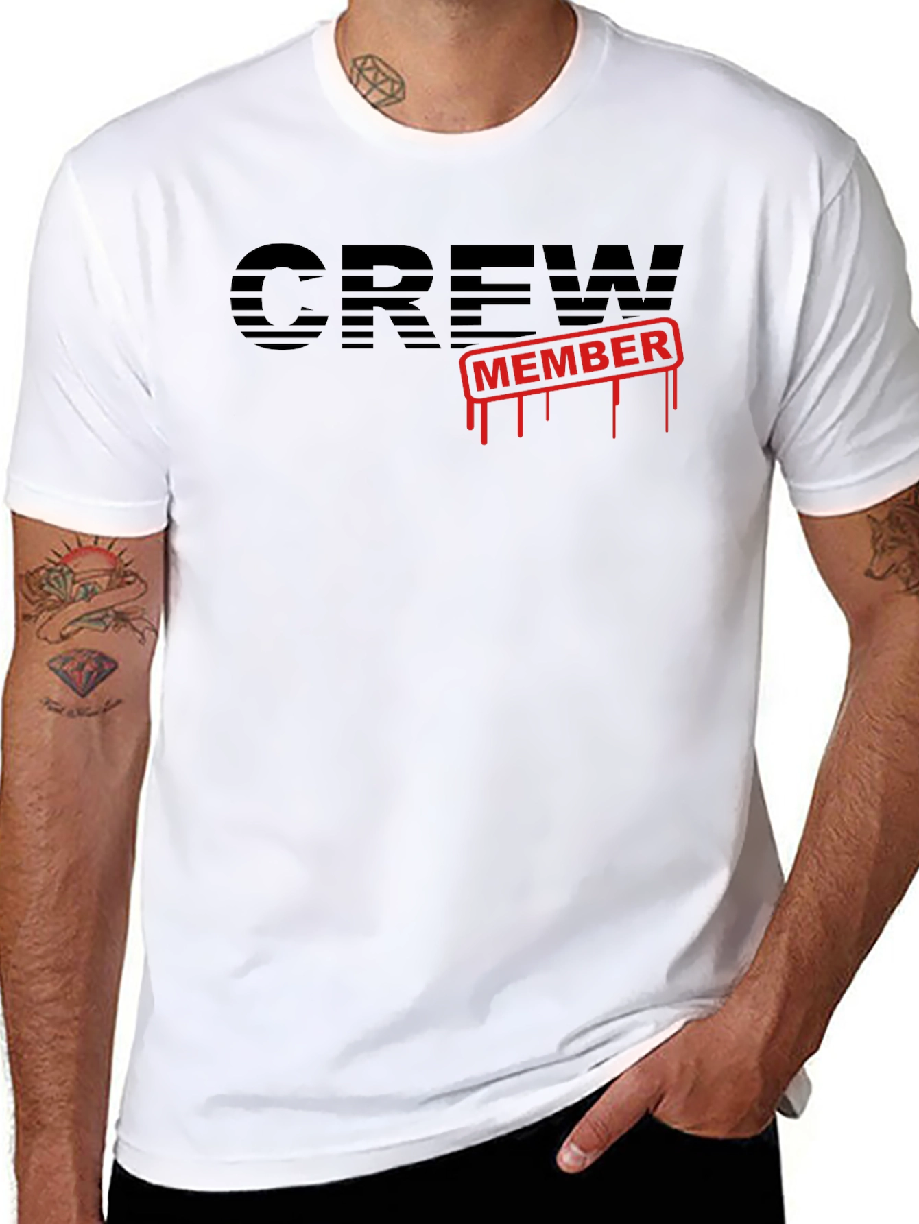 Crew Member Graphic T-Shirt - Black