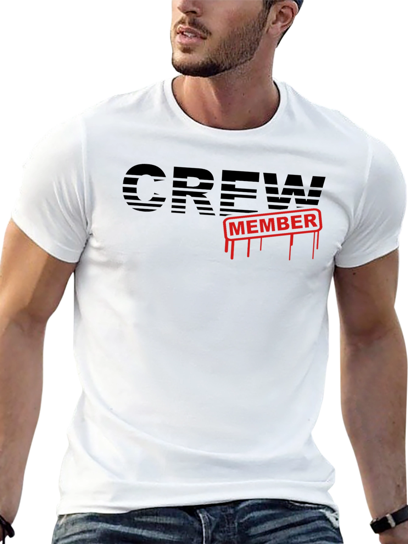 Crew Member Graphic T-Shirt - Black