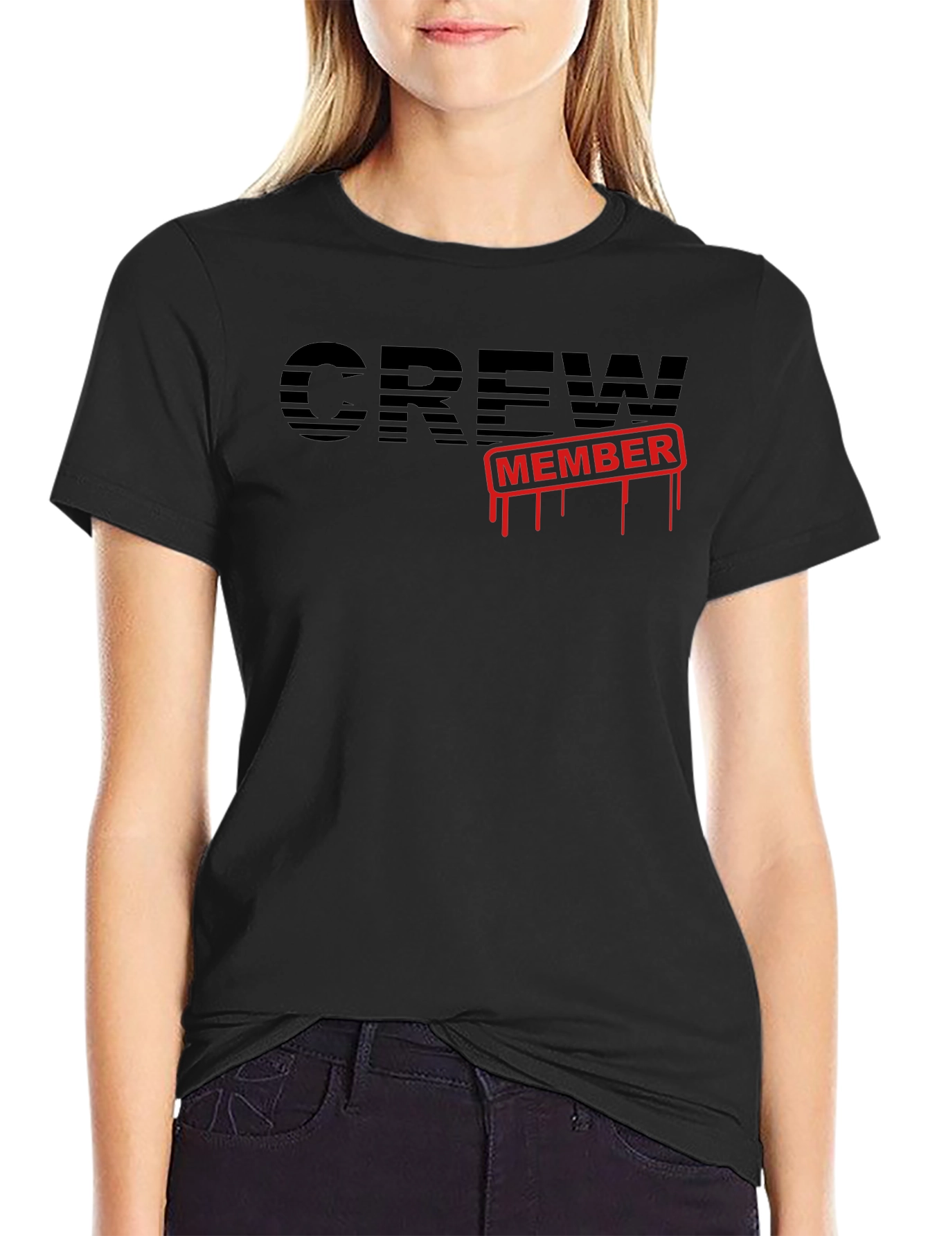 Crew Member Graphic T-Shirt - Black
