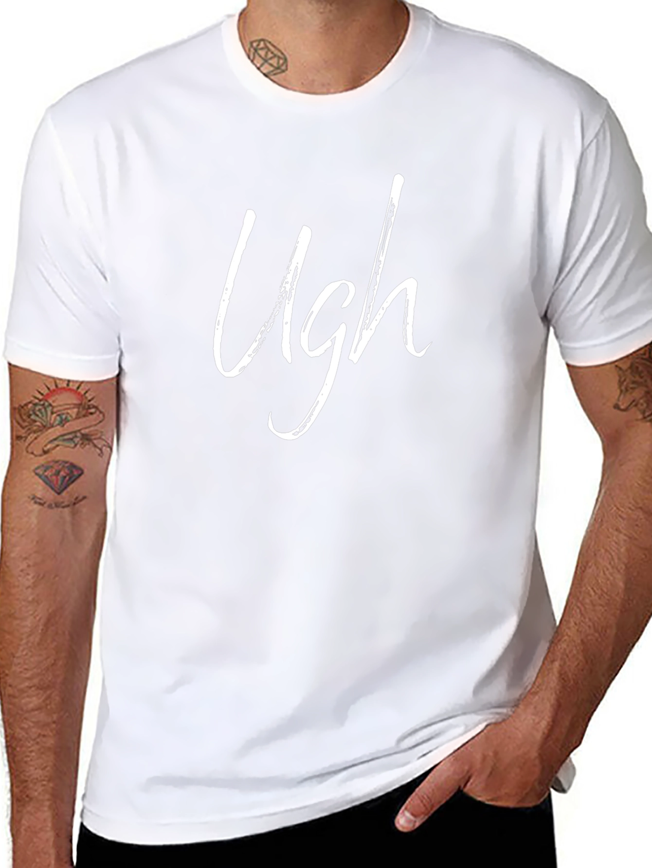 Ugh Graphic Tee - Mens Black T-Shirt