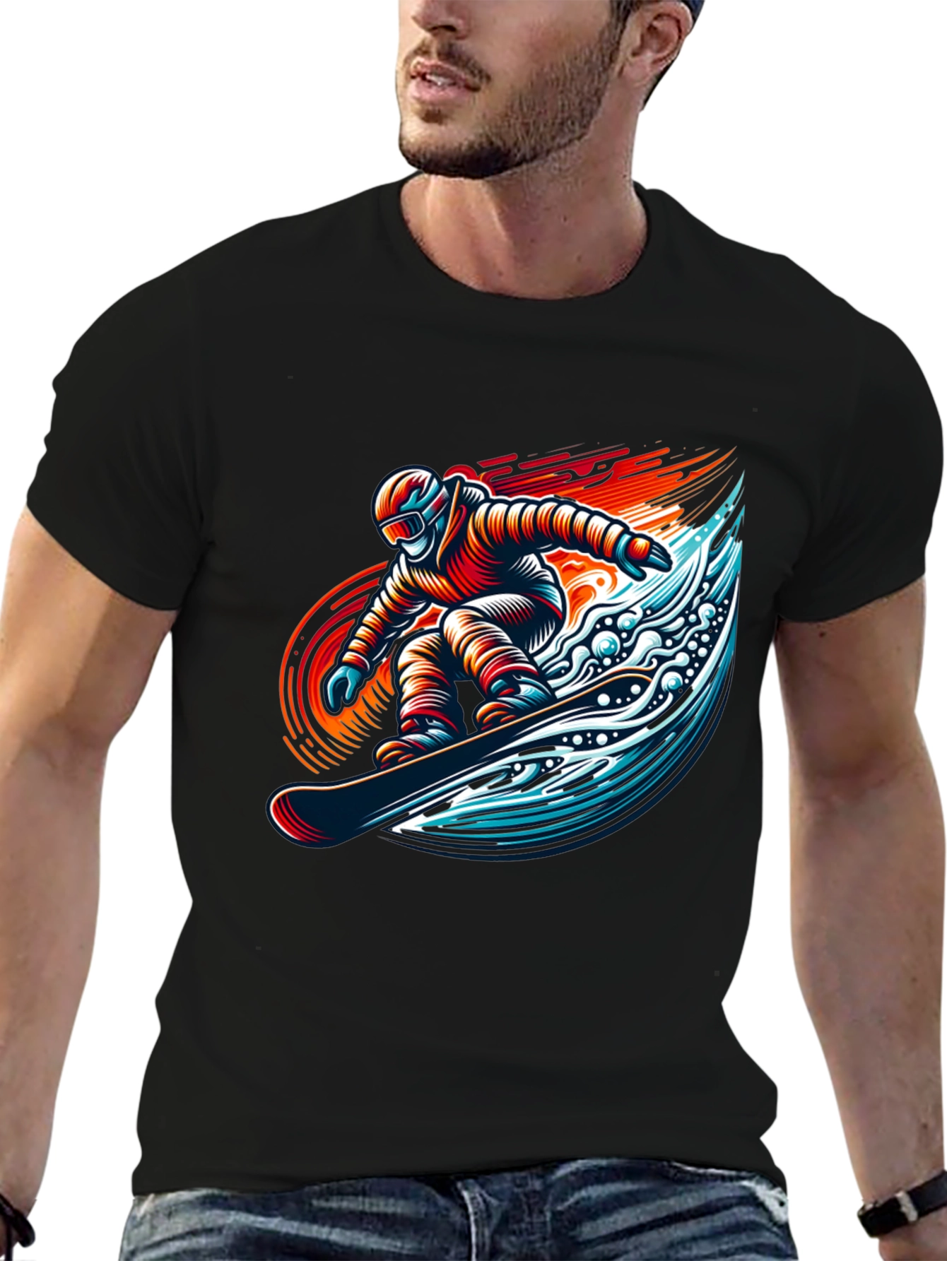 Snowboarder Graphic Tee - Cool Sport Design