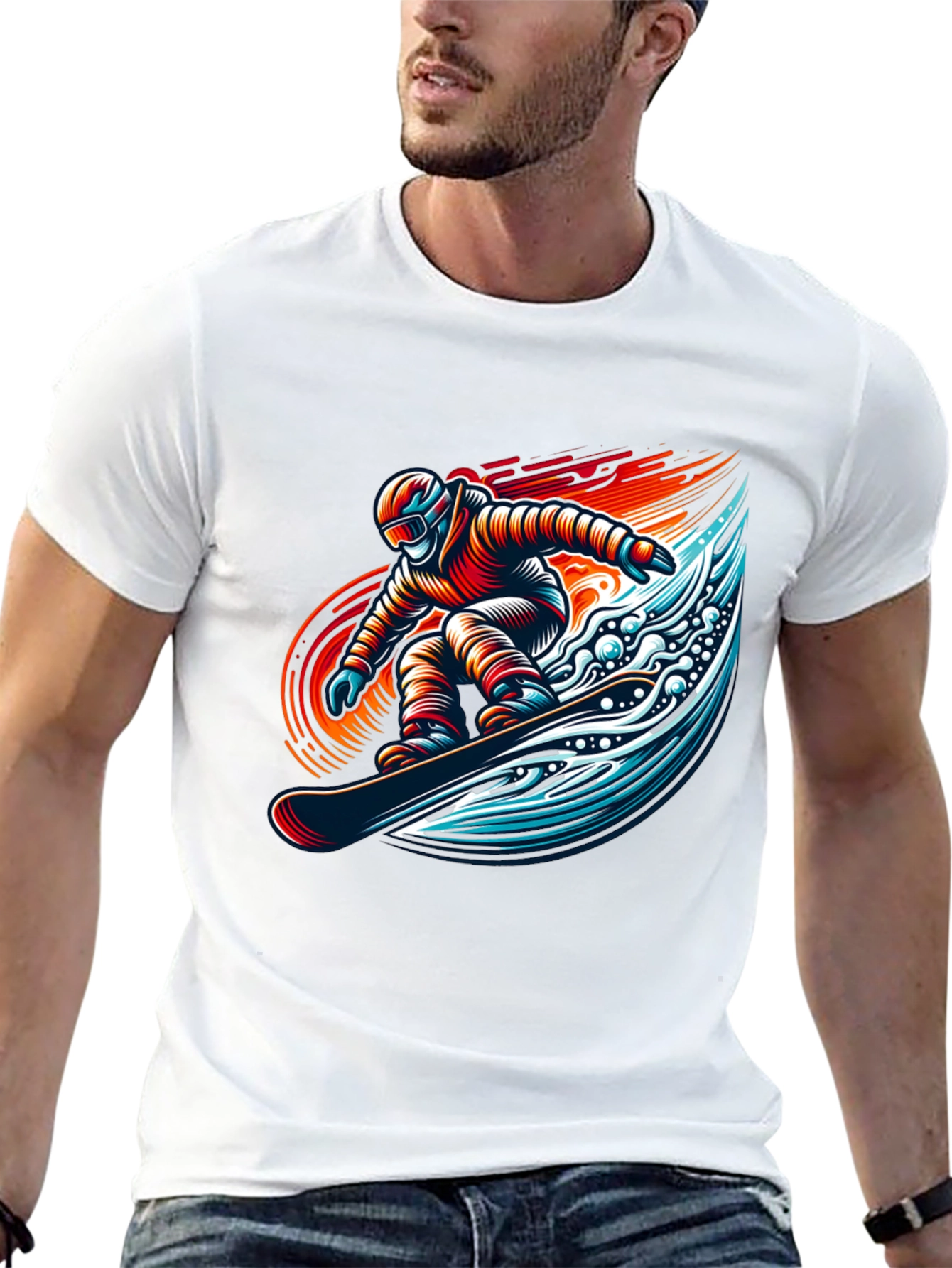 Snowboarder Graphic Tee - Cool Sport Design