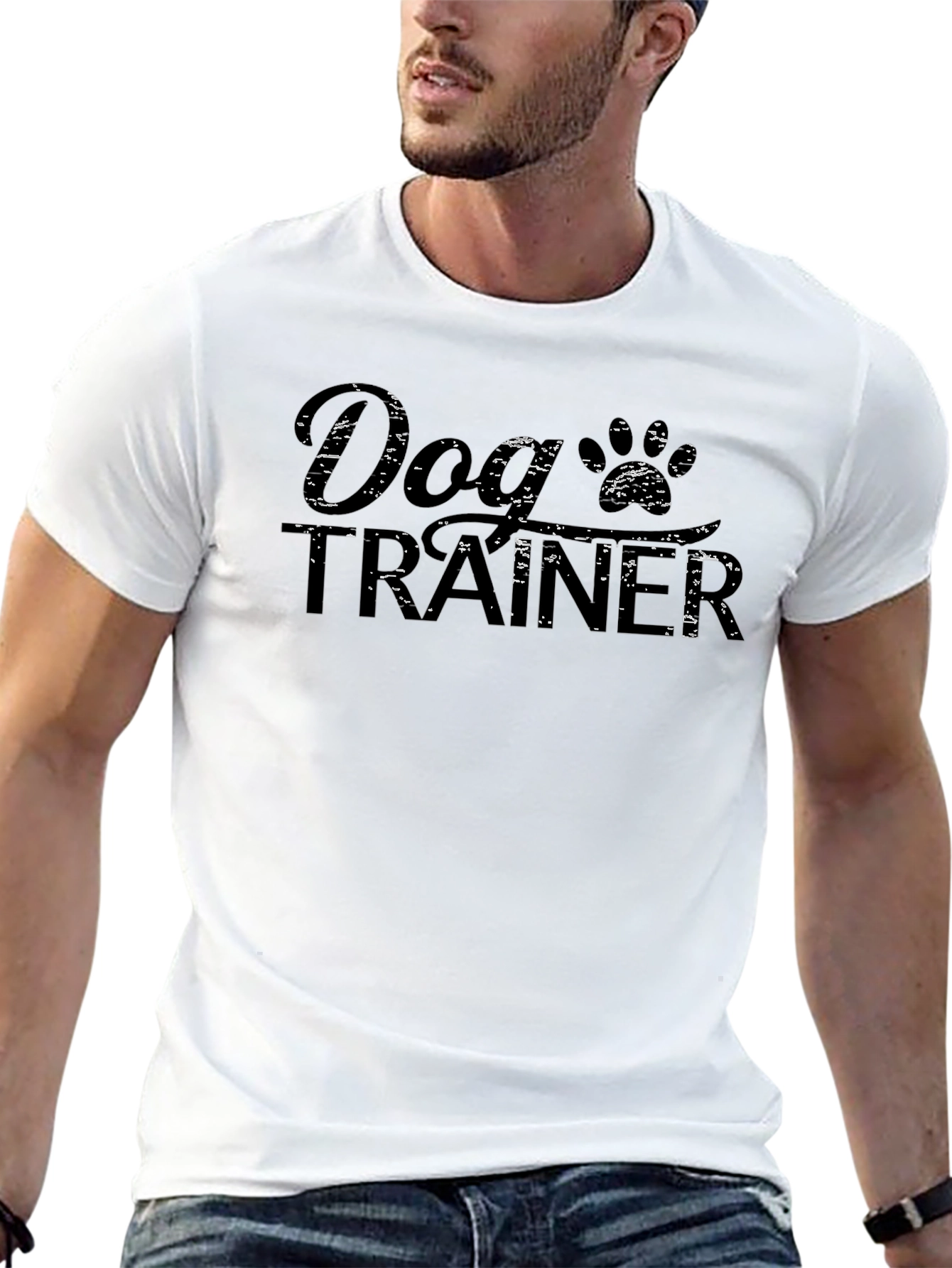 Dog Trainer Black Graphic T-Shirt
