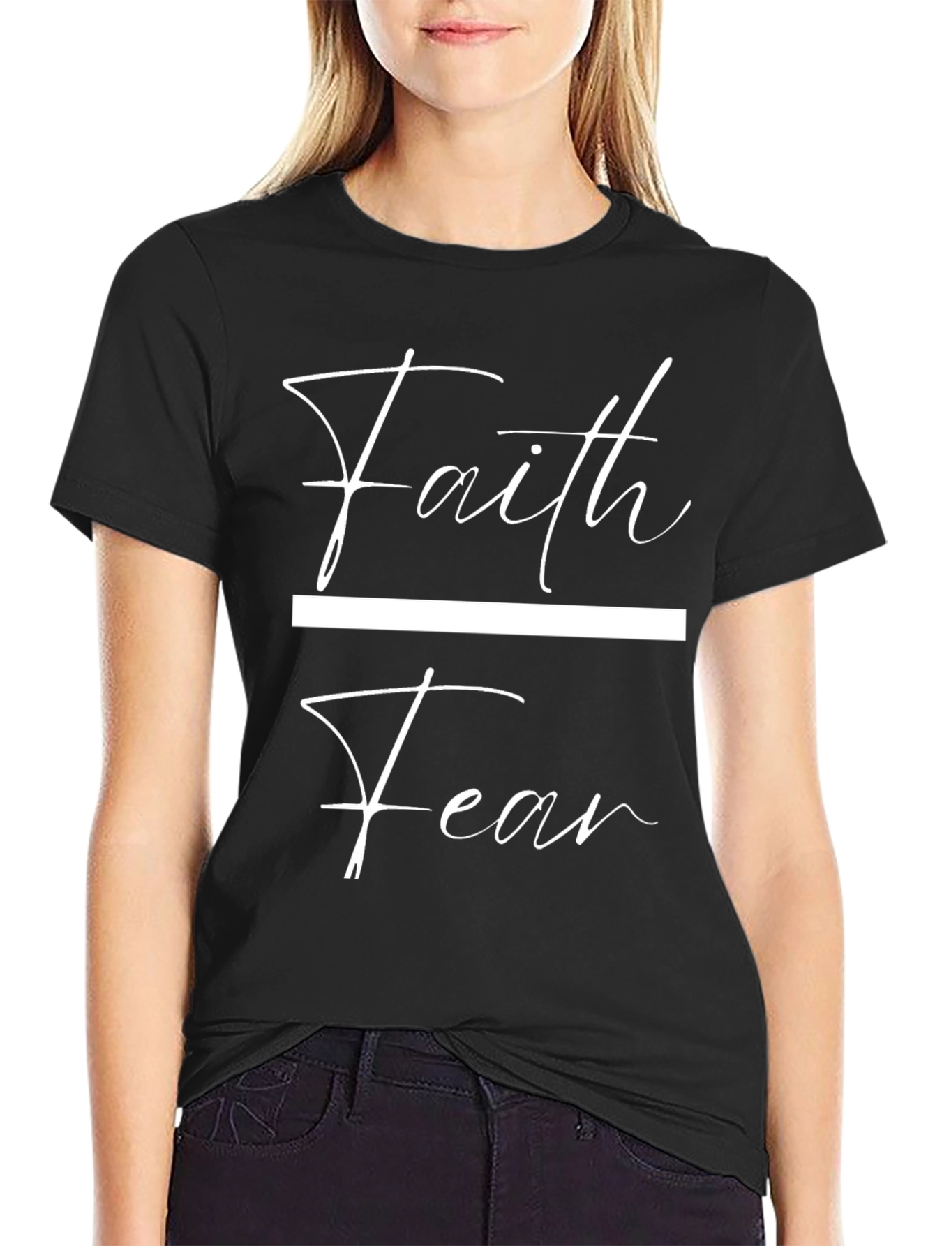 Faith Over Fear Graphic Tee - Black