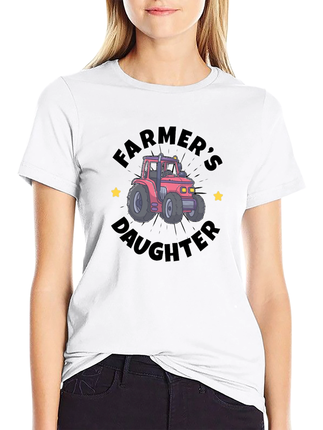 Farmers Daughter Tractor Graphic Tee