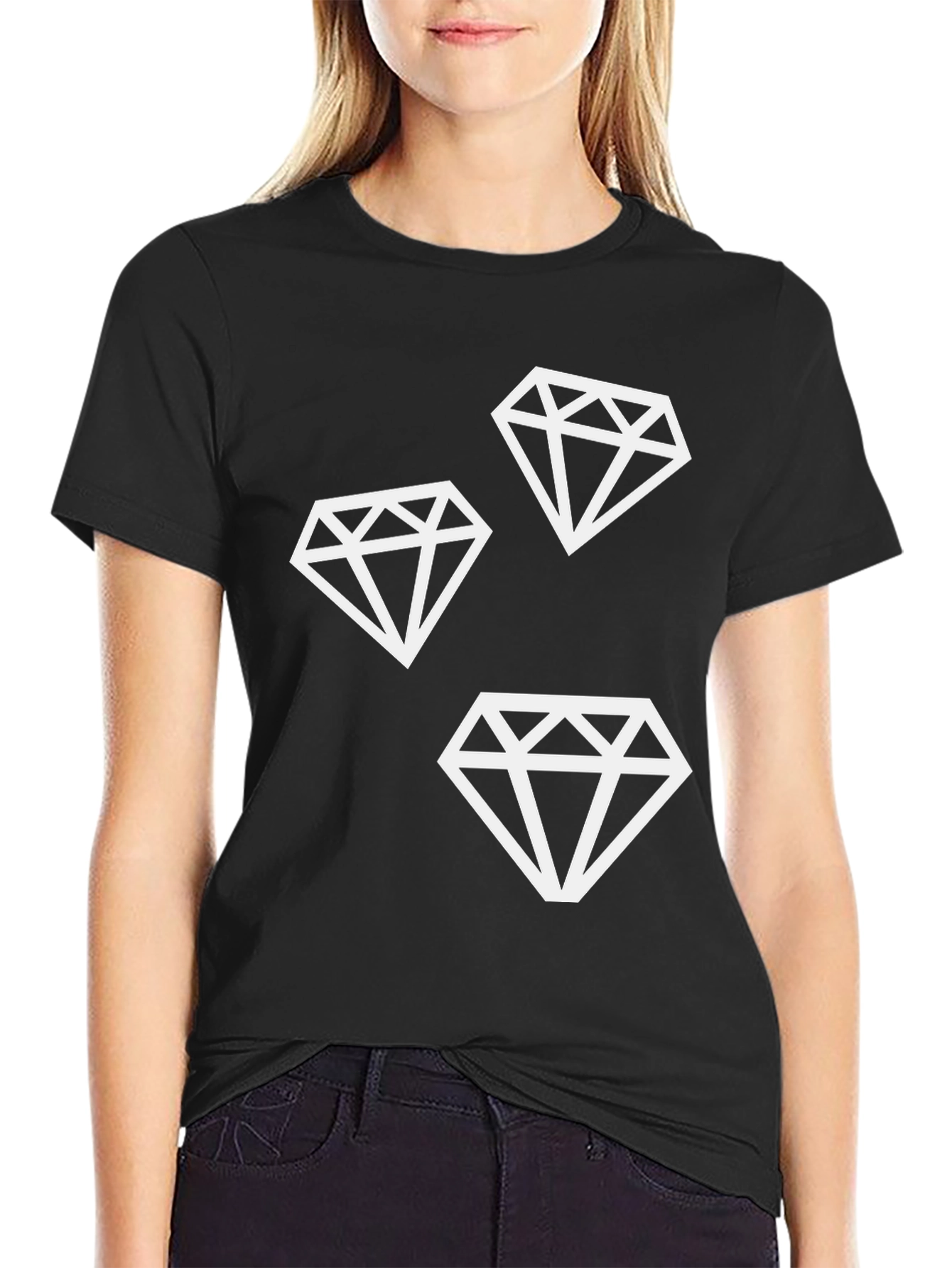 Diamond Graphic Black T-Shirt