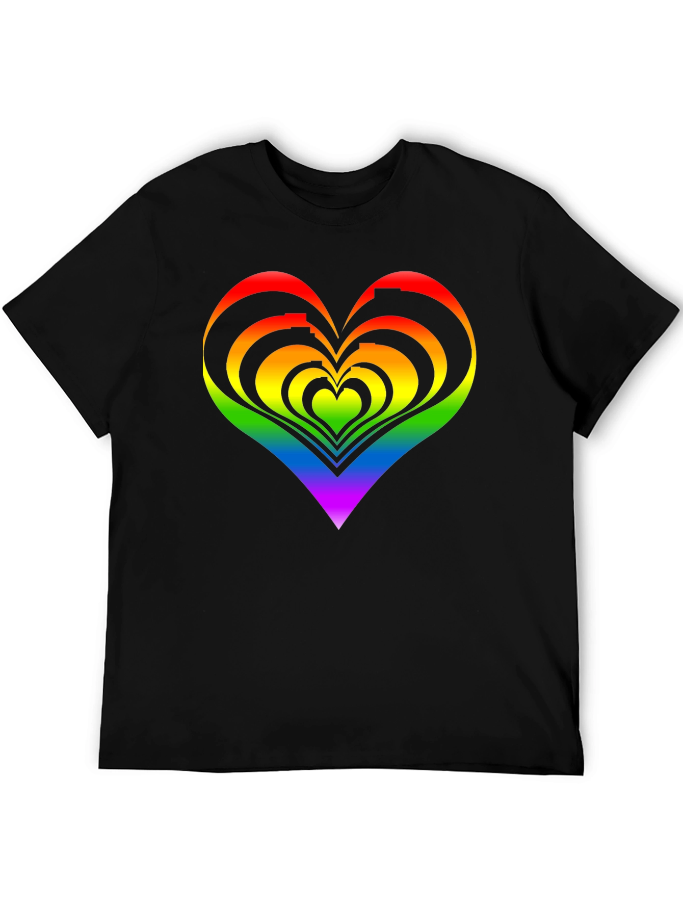 Rainbow Heart Graphic Tee - Pride Apparel