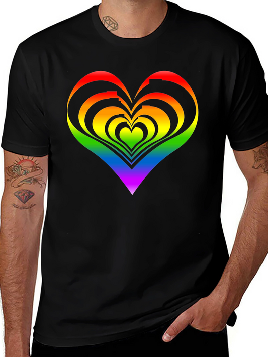 Rainbow Heart Graphic Tee - Pride Apparel