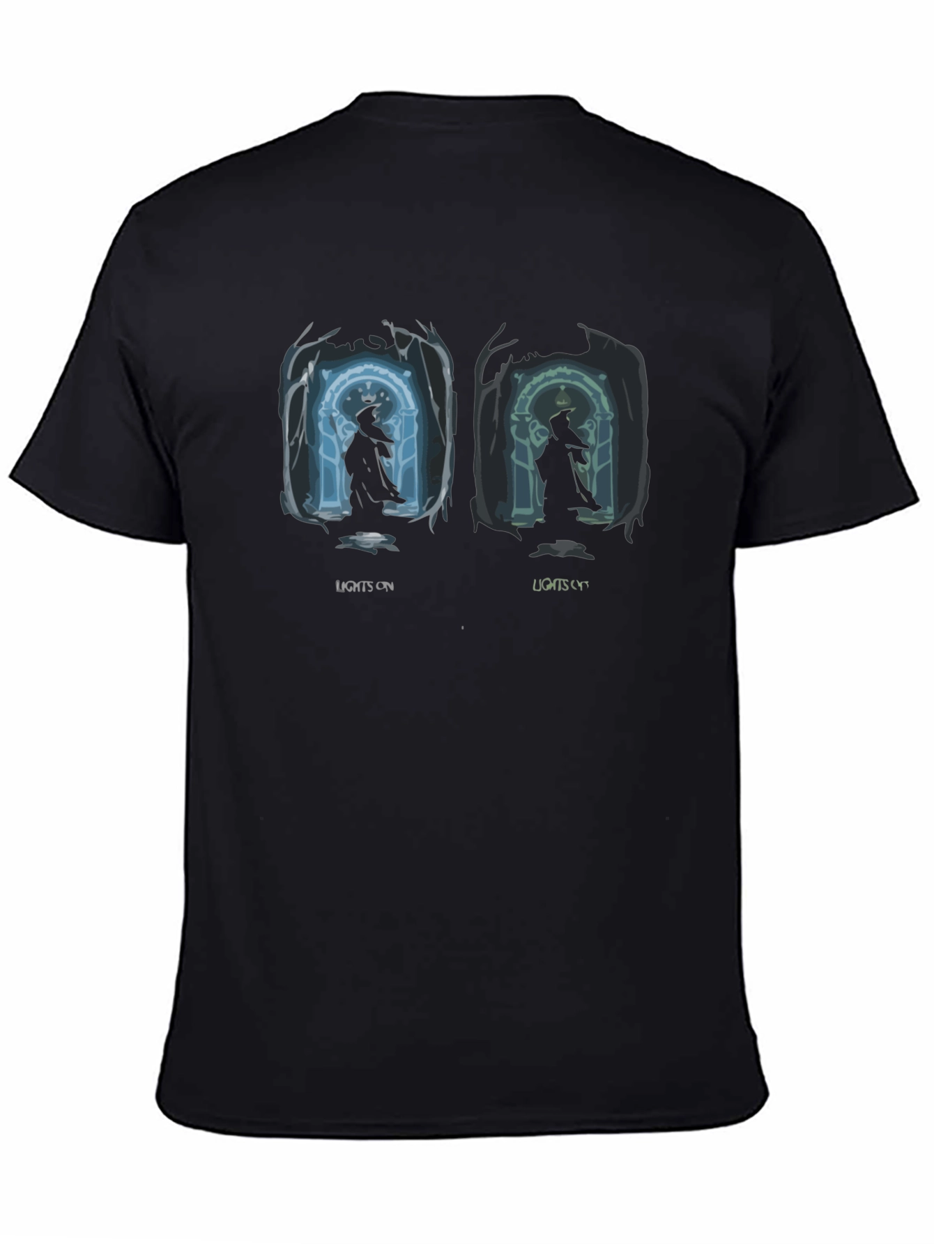 Lights On & Off Wizard Graphic T-Shirt
