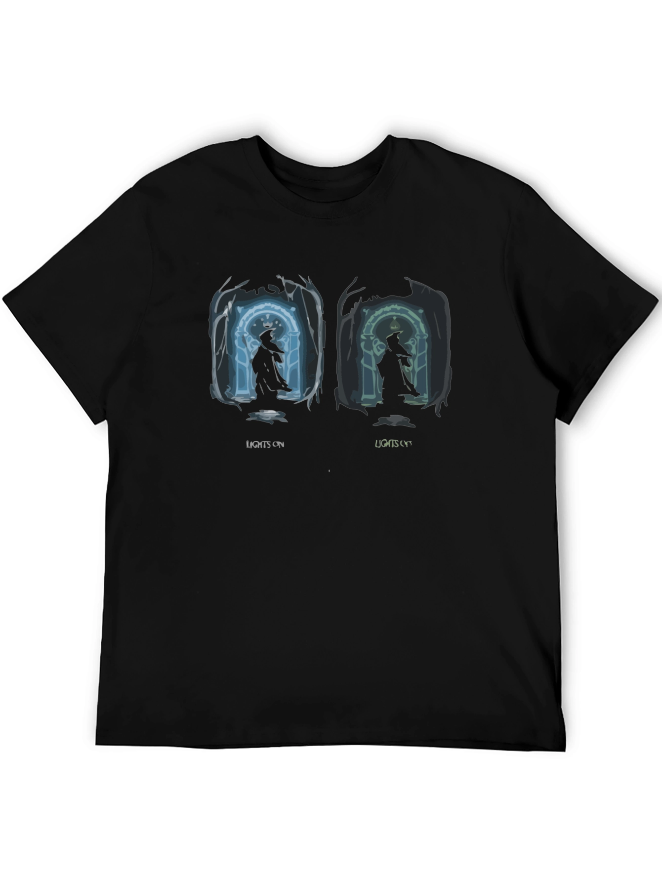 Lights On & Off Wizard Graphic T-Shirt