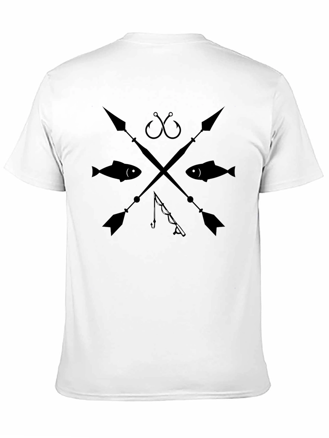 Fishing Spears & Hooks Black Graphic Tee