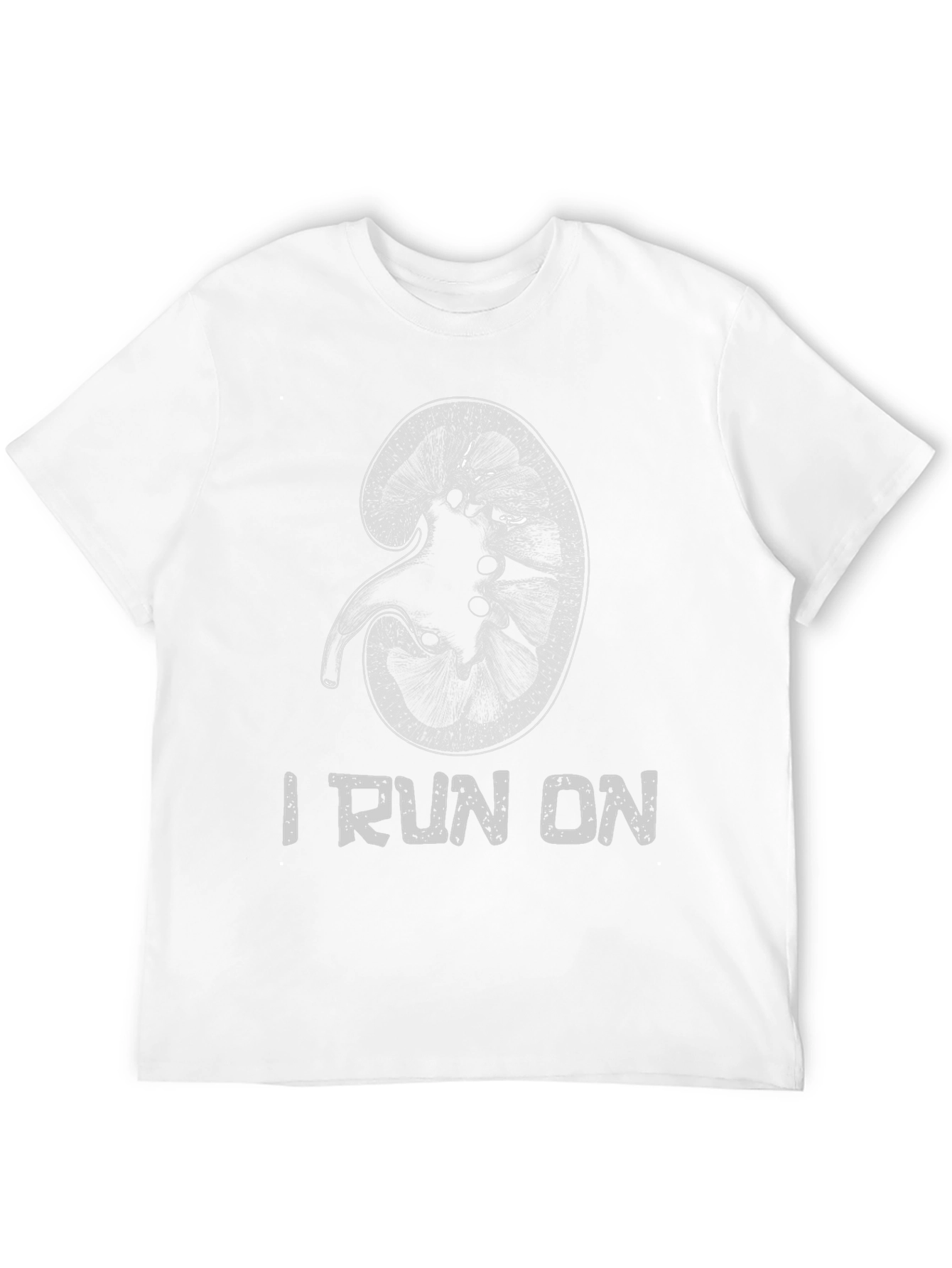 I Run On Kidney Black Graphic T-Shirt