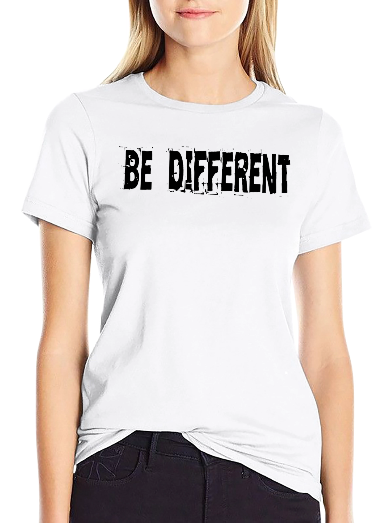 Be Different Graphic Tee - Soft Black T-Shirt