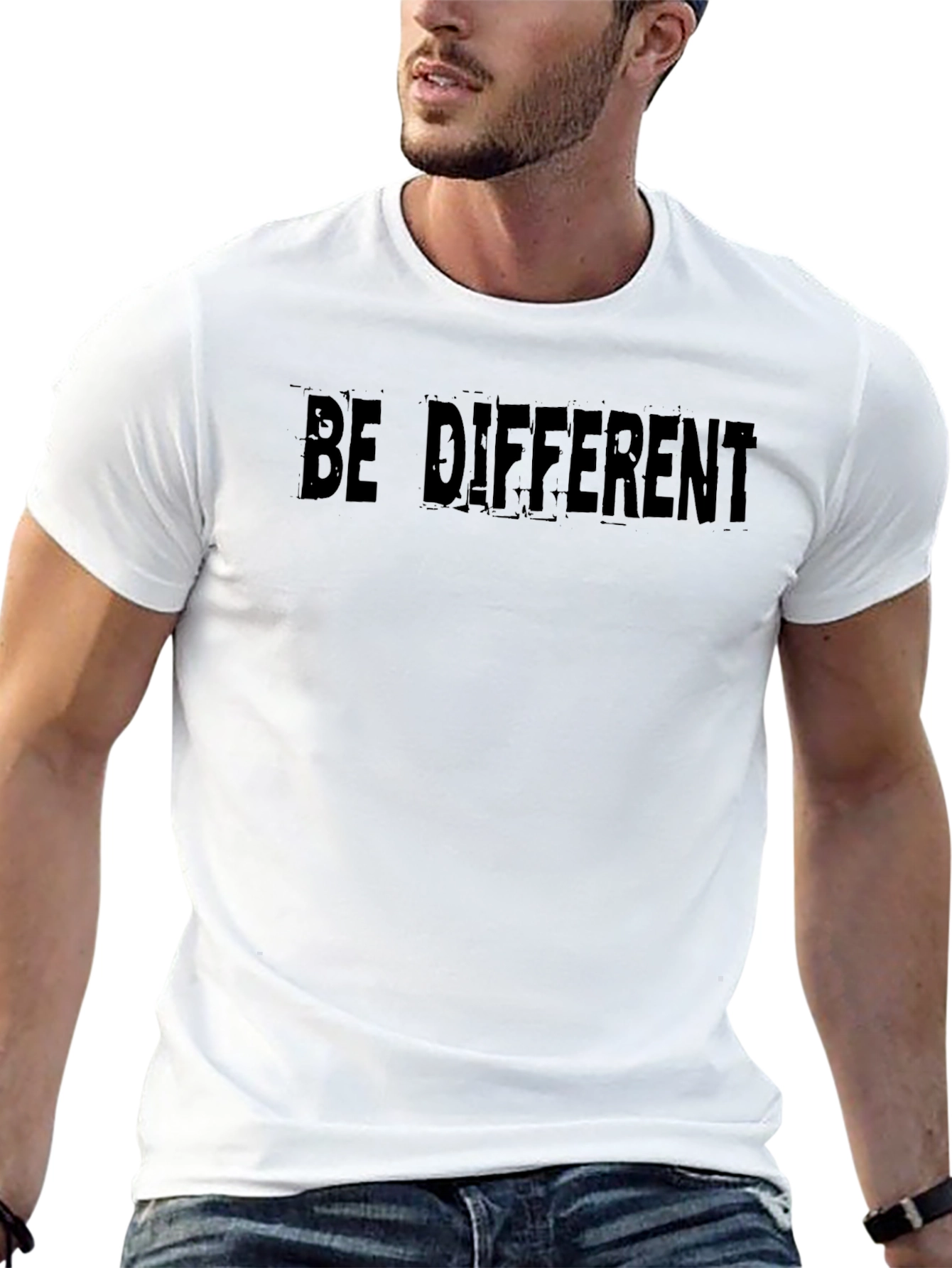 Be Different Graphic Tee - Soft Black T-Shirt