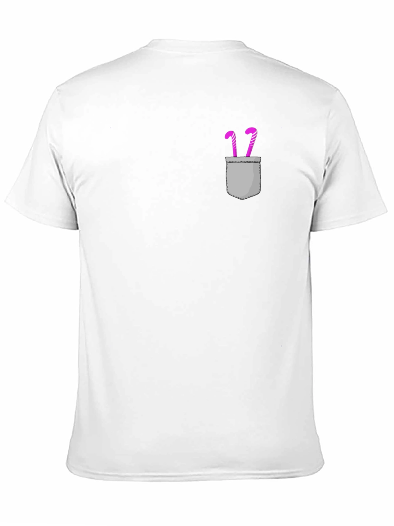 Candy Cane Pocket Tee - Graphic Novelty Shirt