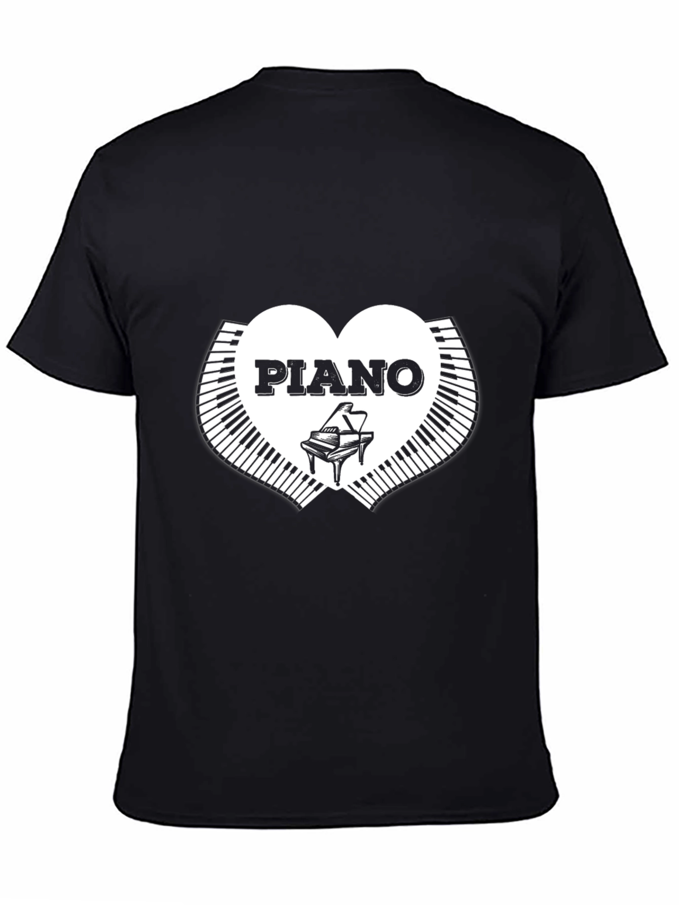 Piano Heart T-Shirt - Musician Graphic Tee