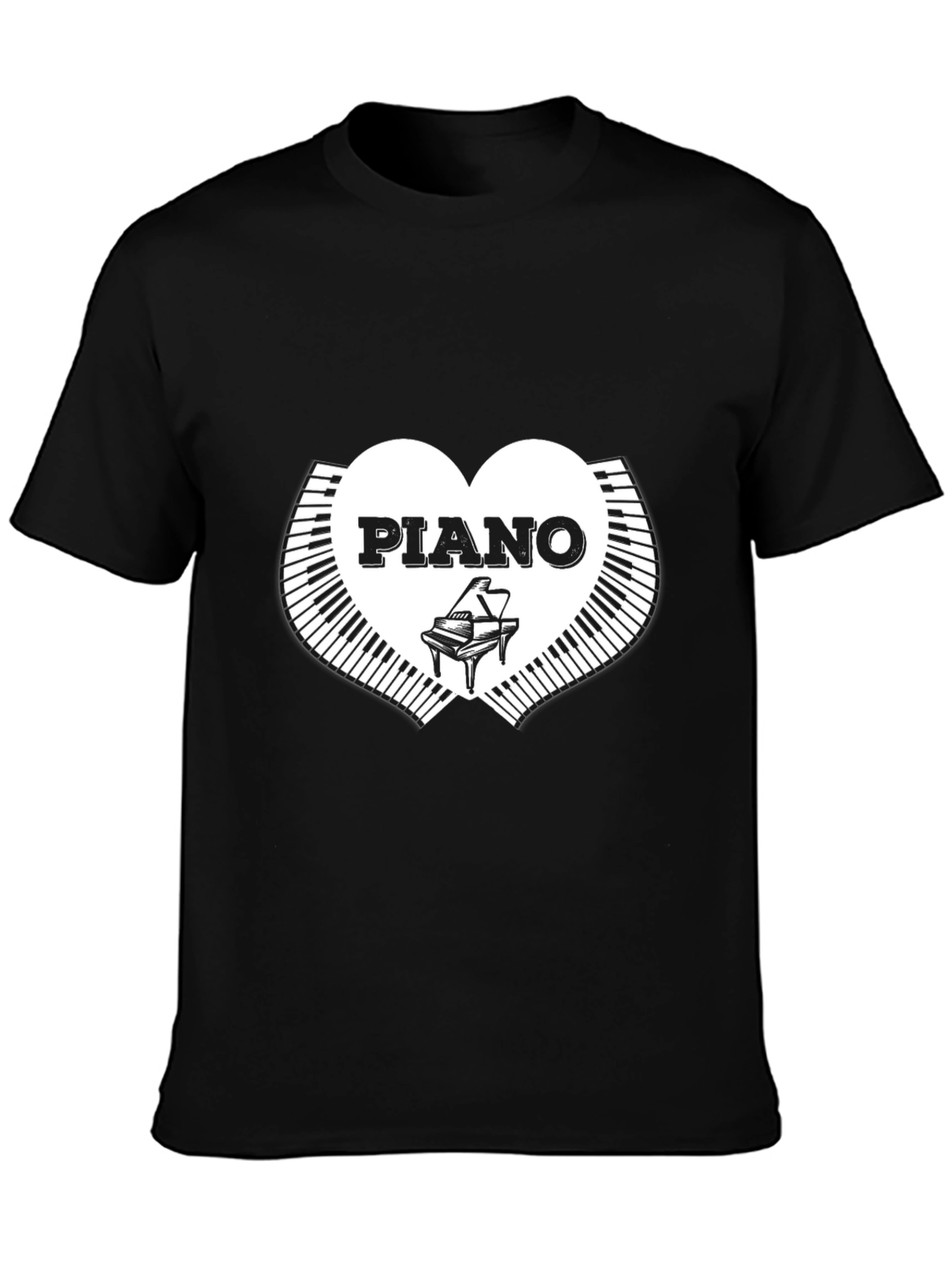 Piano Heart T-Shirt - Musician Graphic Tee