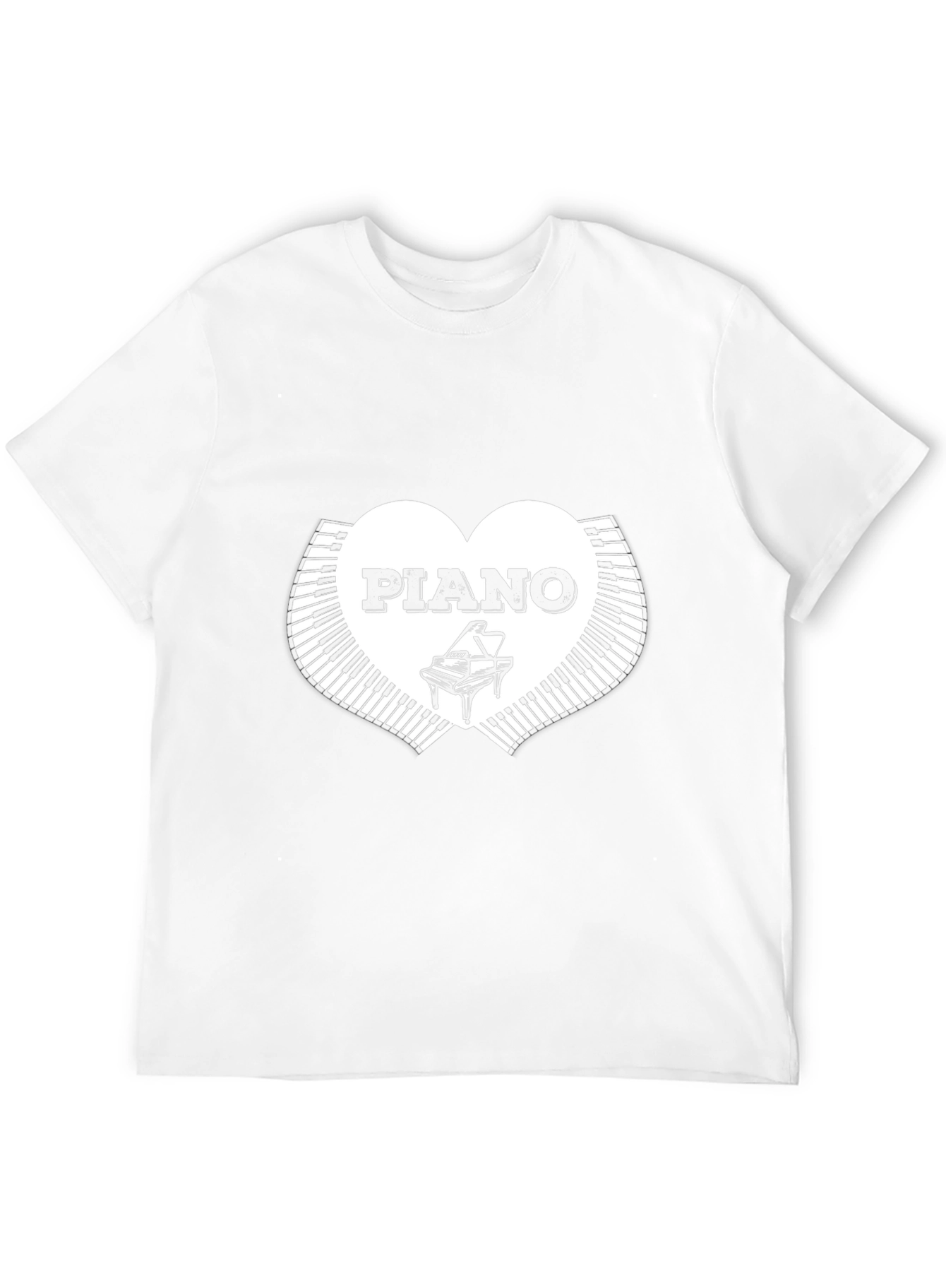Piano Heart T-Shirt - Musician Graphic Tee
