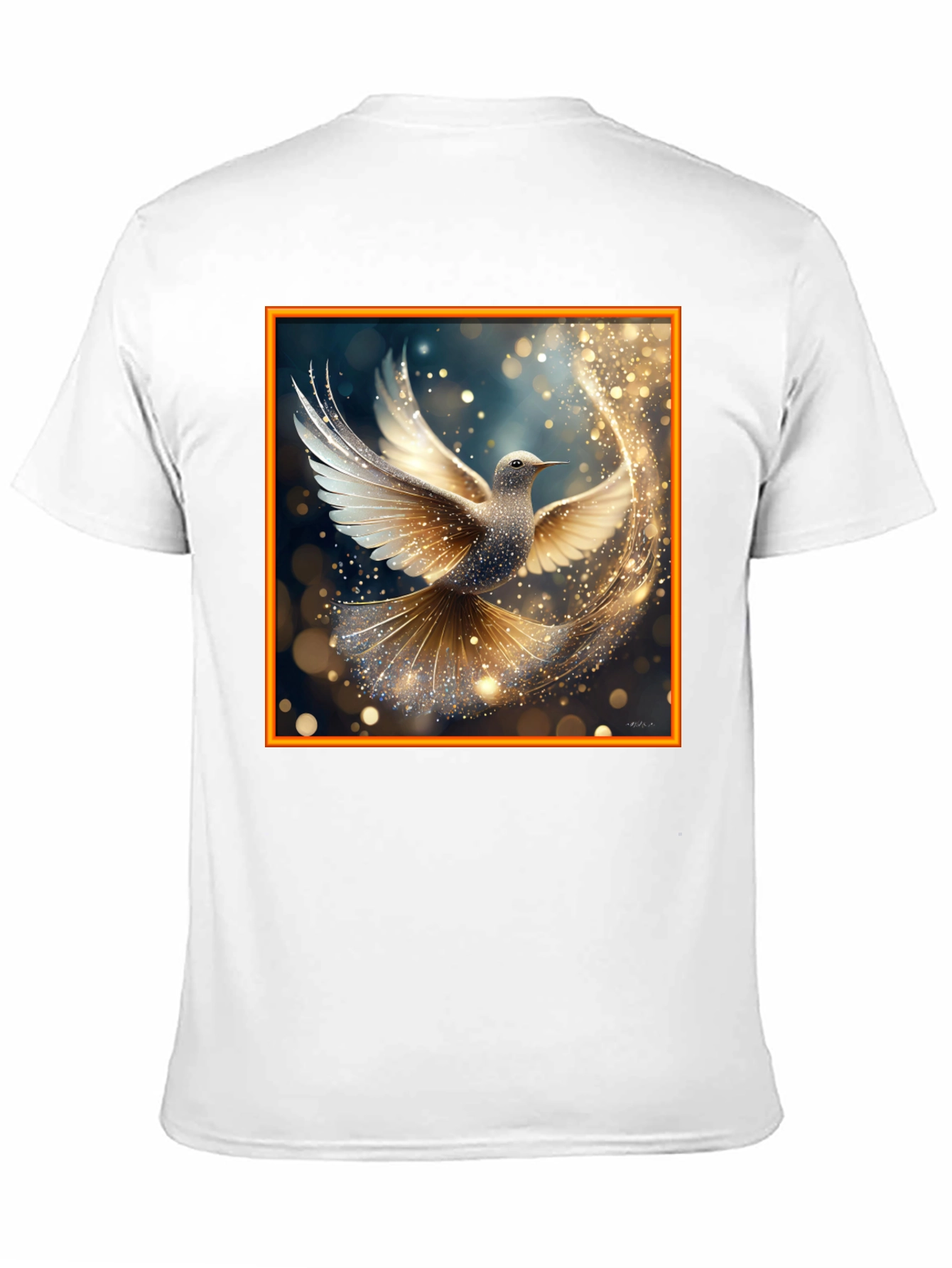Dove Sparkle Graphic Tee - Elegant Design