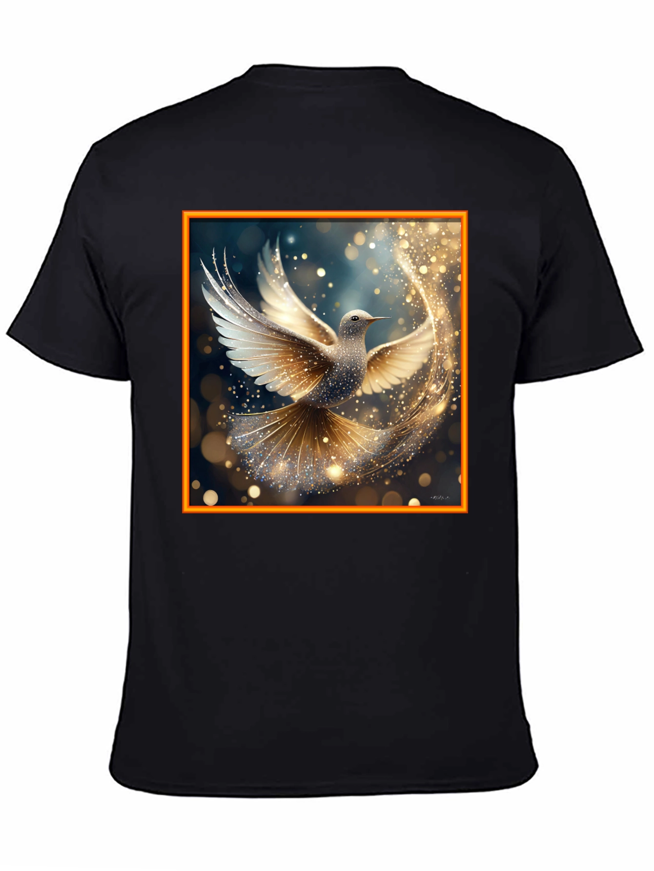 Dove Sparkle Graphic Tee - Elegant Design
