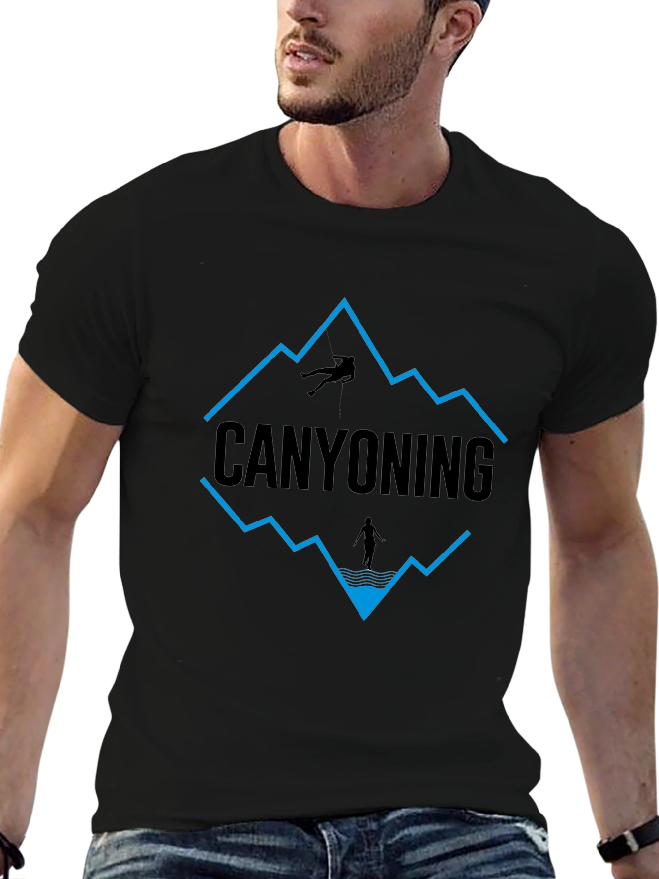 Canyoning Graphic Tee - Adventurers Black T-Shirt