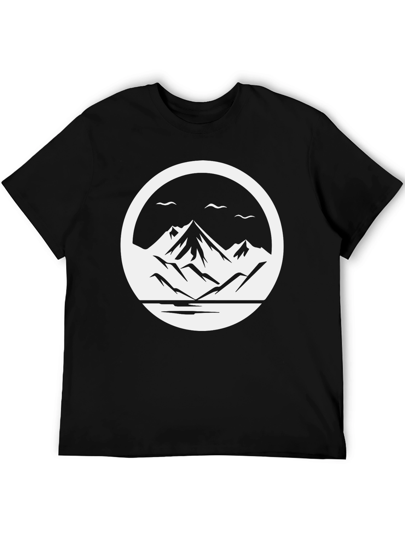 Mountain Circle Graphic Tee - Black Unisex T-Shirt