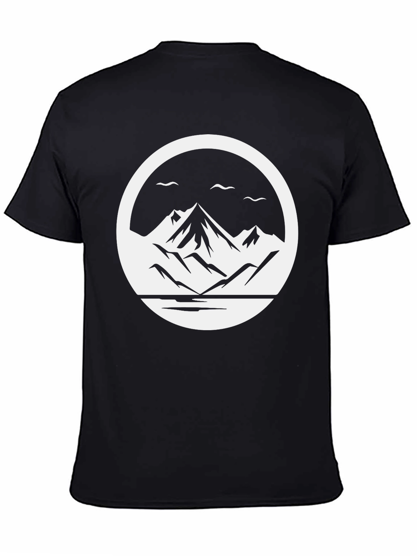 Mountain Circle Graphic Tee - Black Unisex T-Shirt