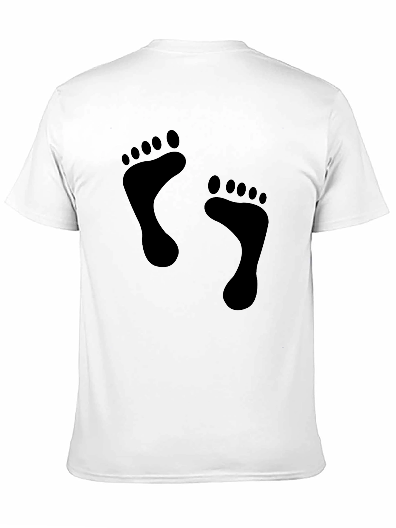 Footprint Graphic Print Tee - Black Unisex T-Shirt